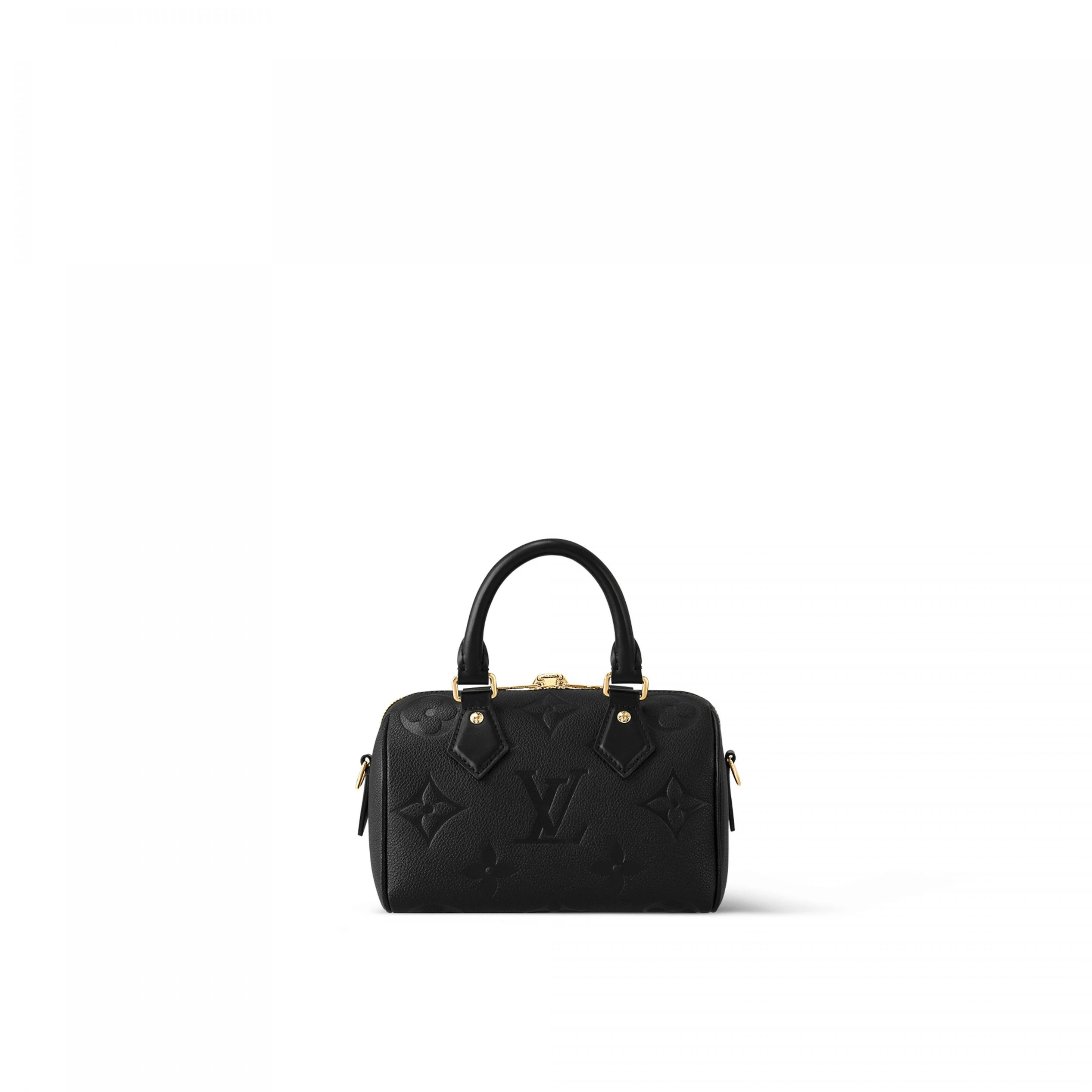 Replica bag Louis Vuitton M58953 Speedy Bandoulière 20 Monogram Empreinte Leather Black