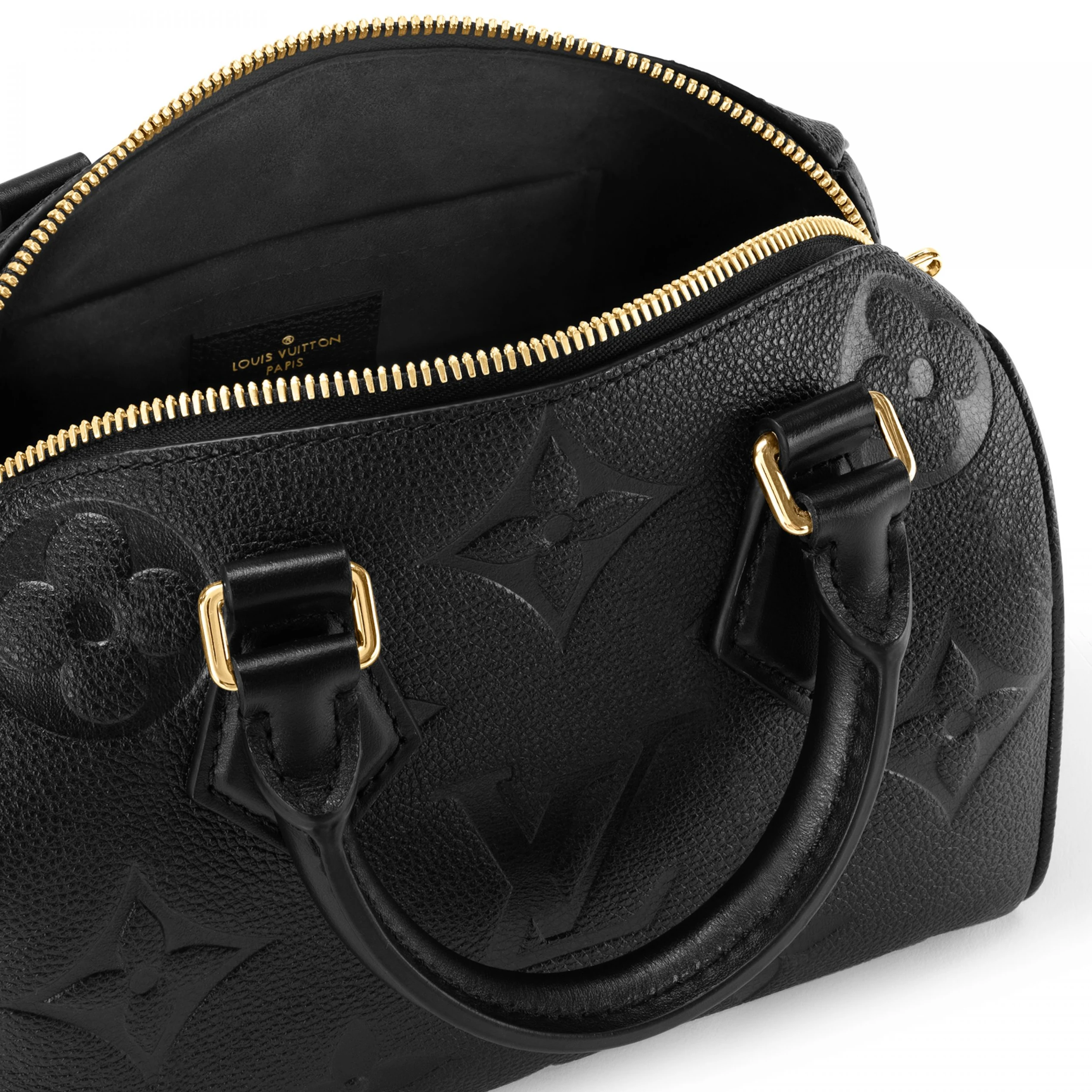 Replica bag Louis Vuitton M58953 Speedy Bandoulière 20 Monogram Empreinte Leather Black