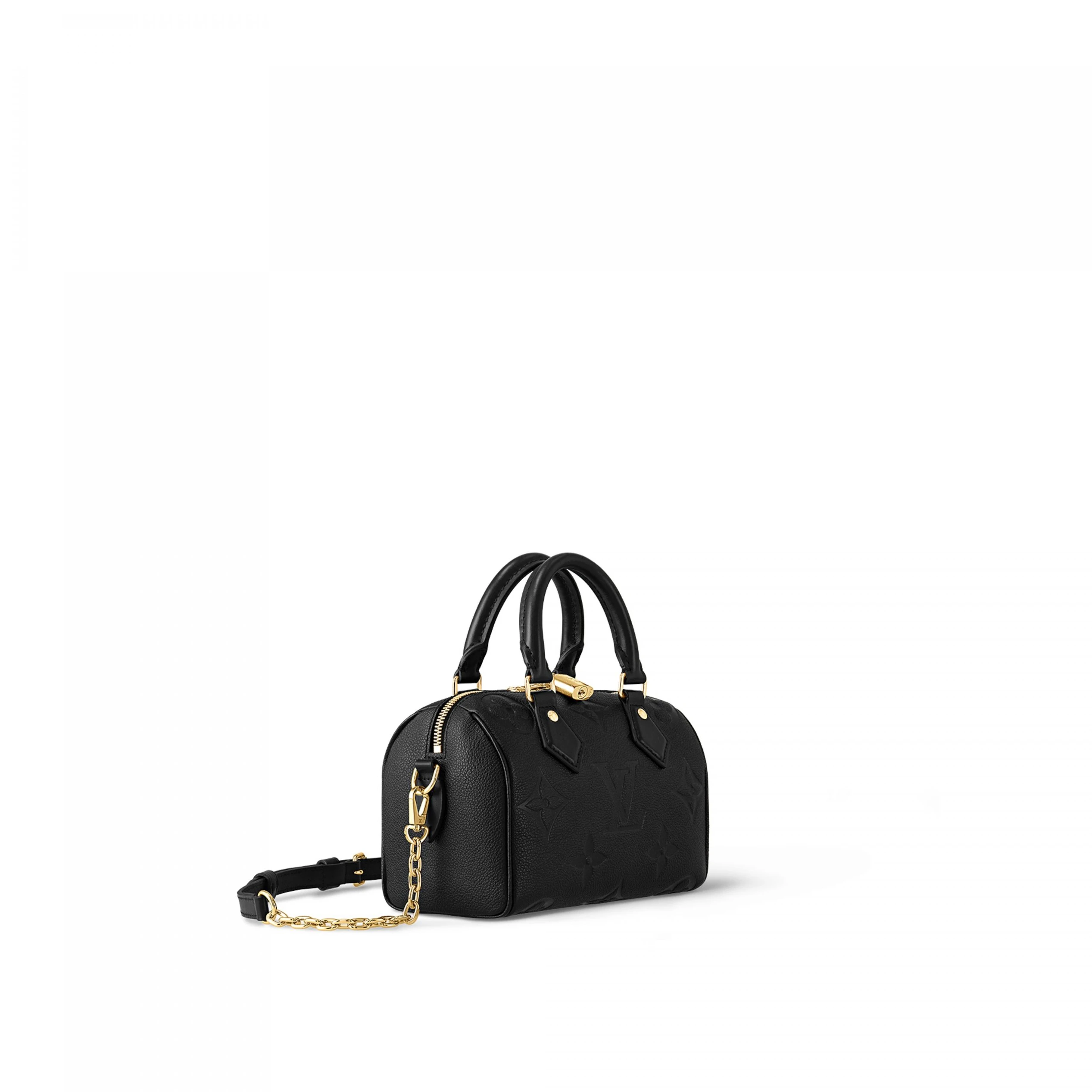 Replica bag Louis Vuitton M58953 Speedy Bandoulière 20 Monogram Empreinte Leather Black