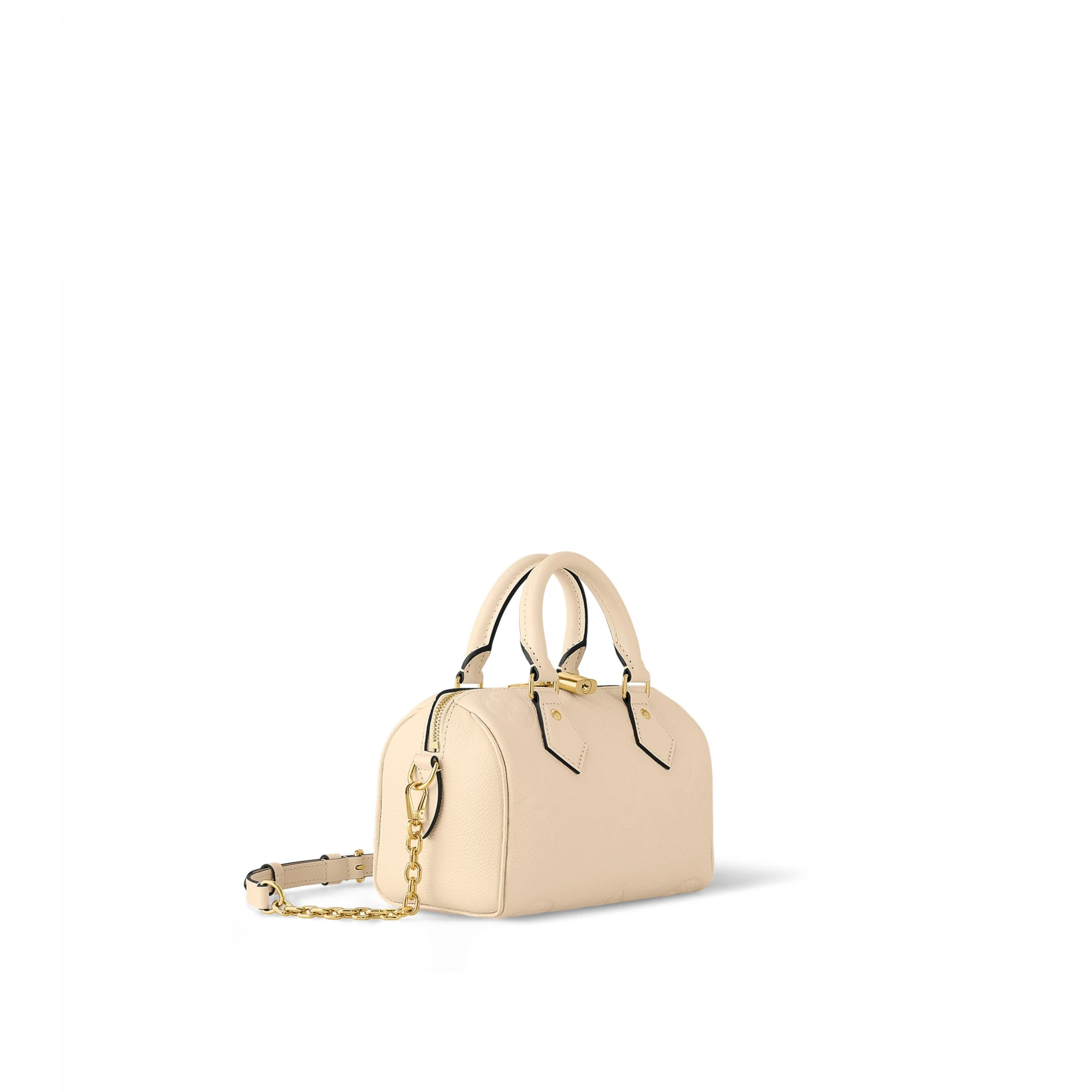 Lv belts replica Louis Vuitton M58954 Speedy Bandoulière 20 Monogram Empreinte Leather Crème Beige