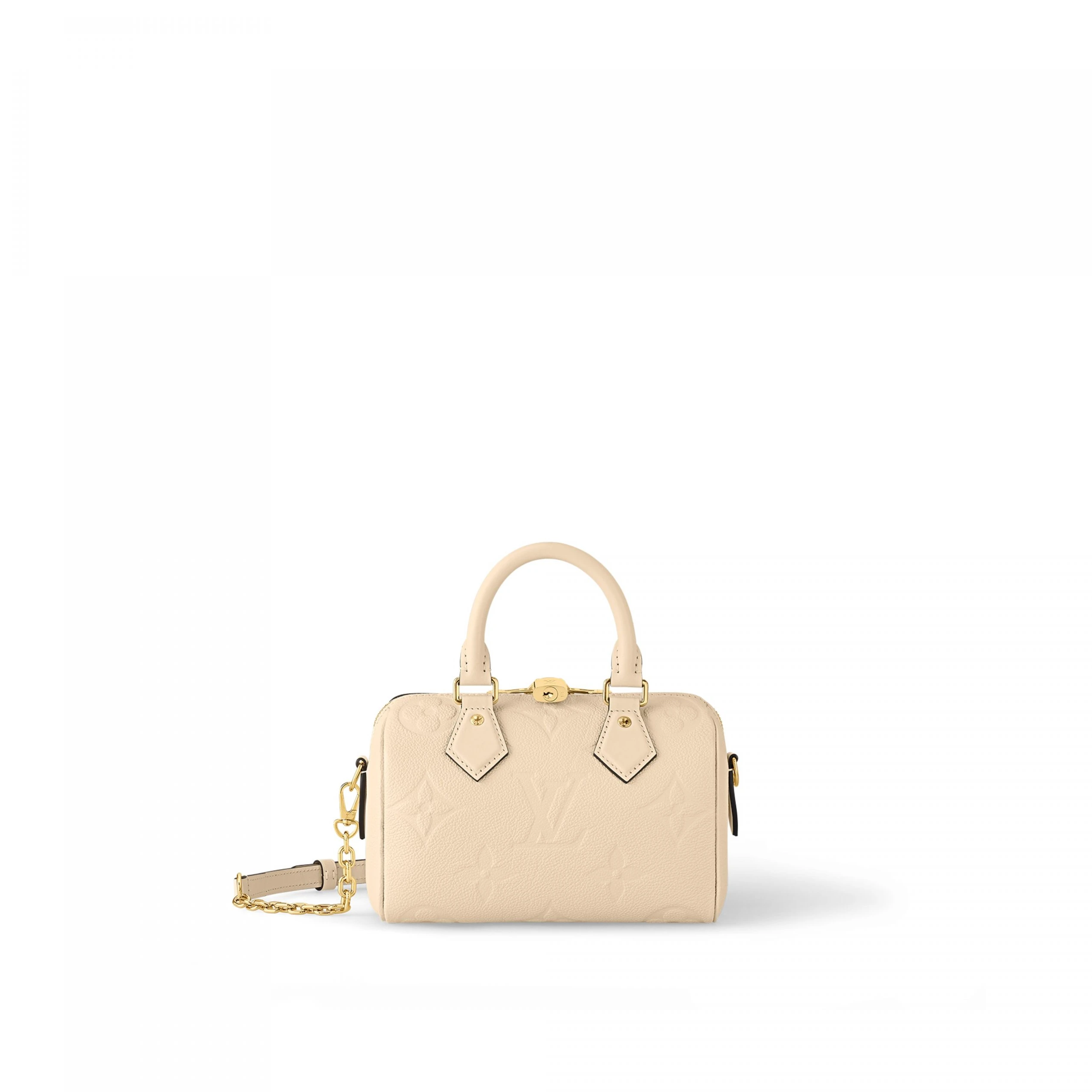 Louis Vuitton M58954 Speedy Bandoulière 20 Monogram Empreinte Leather Crème Beige