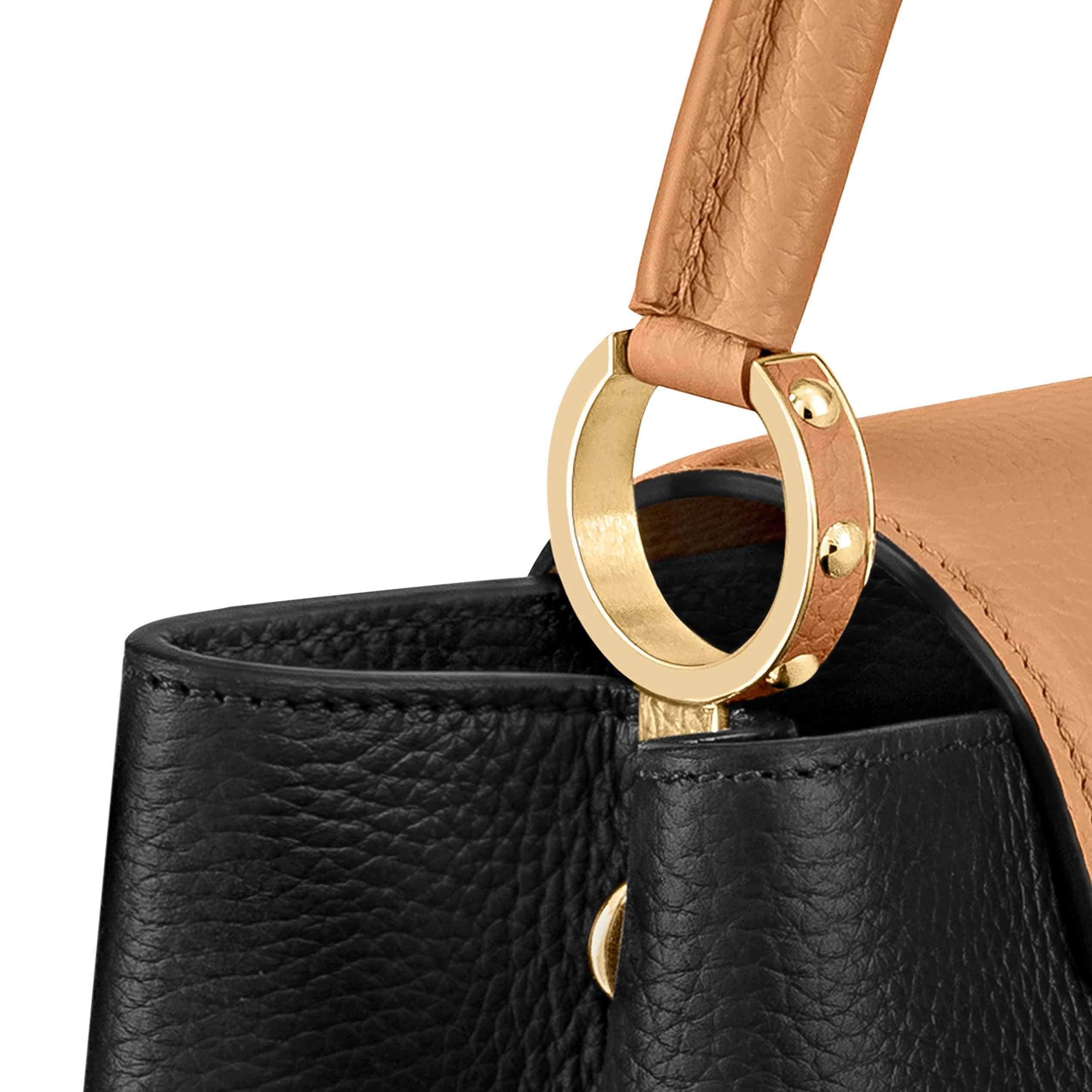 Replica bags lv Louis Vuitton M59466 Capucines PM Black Gold Arizona