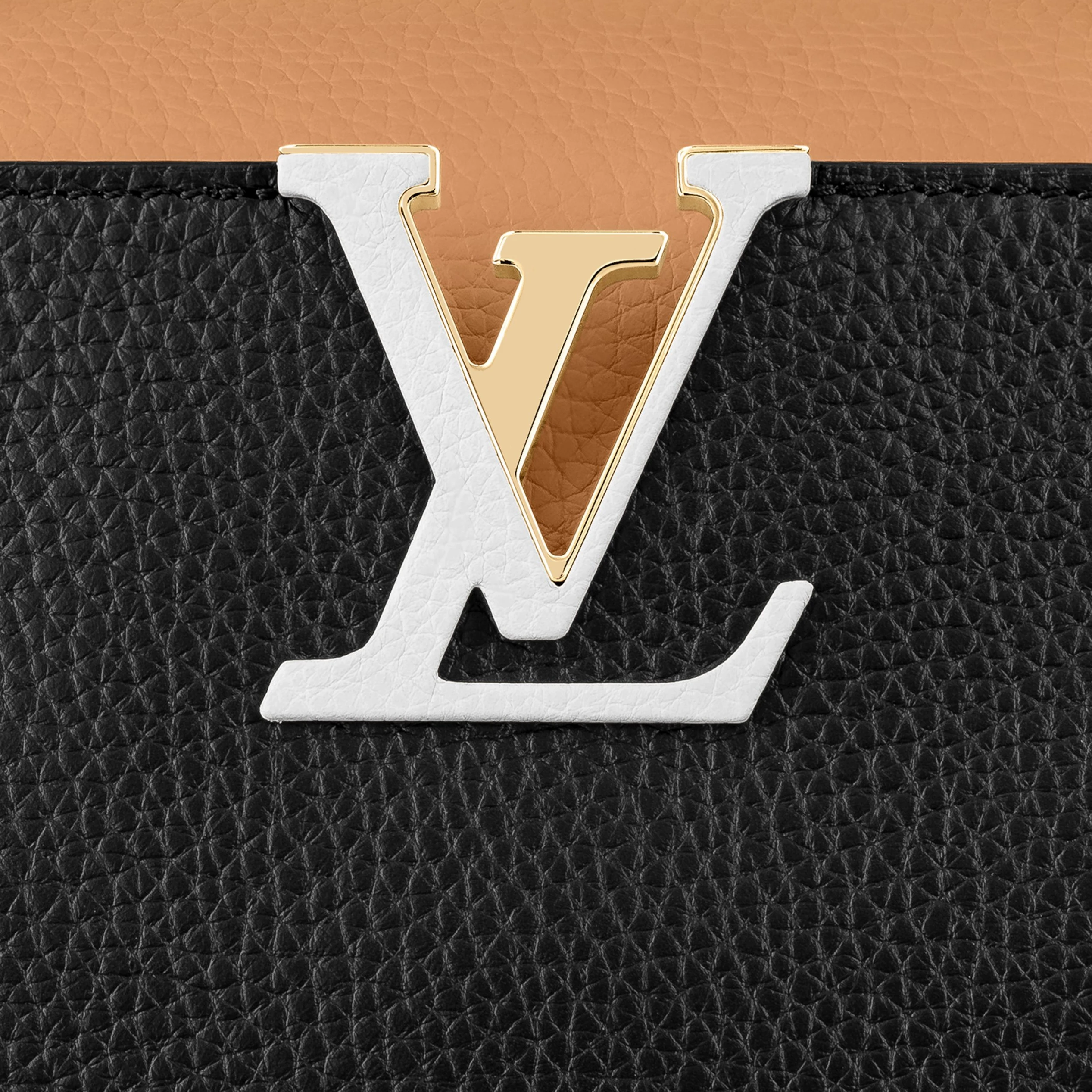 Replica bags lv Louis Vuitton M59466 Capucines PM Black Gold Arizona