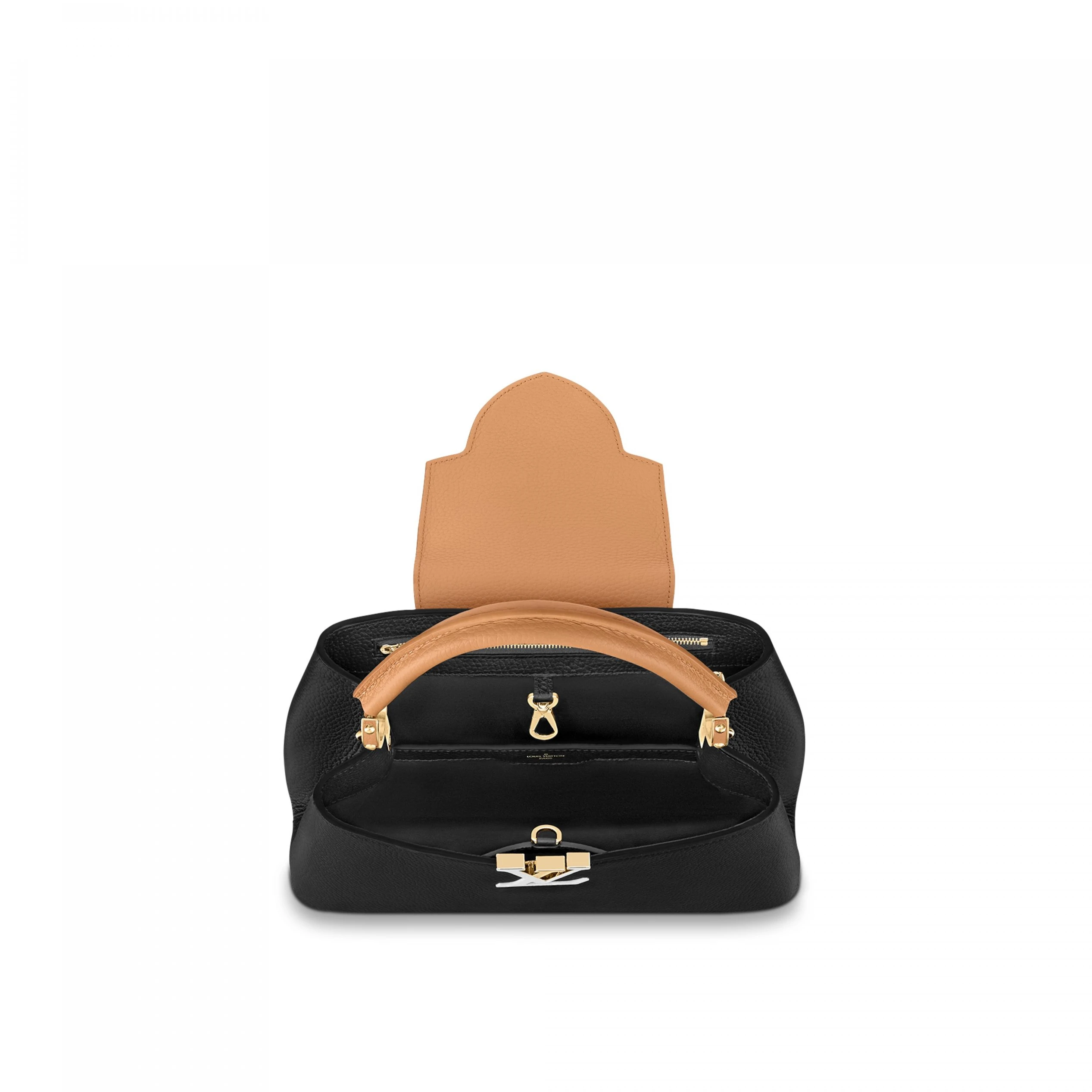 Replica bags lv Louis Vuitton M59466 Capucines PM Black Gold Arizona