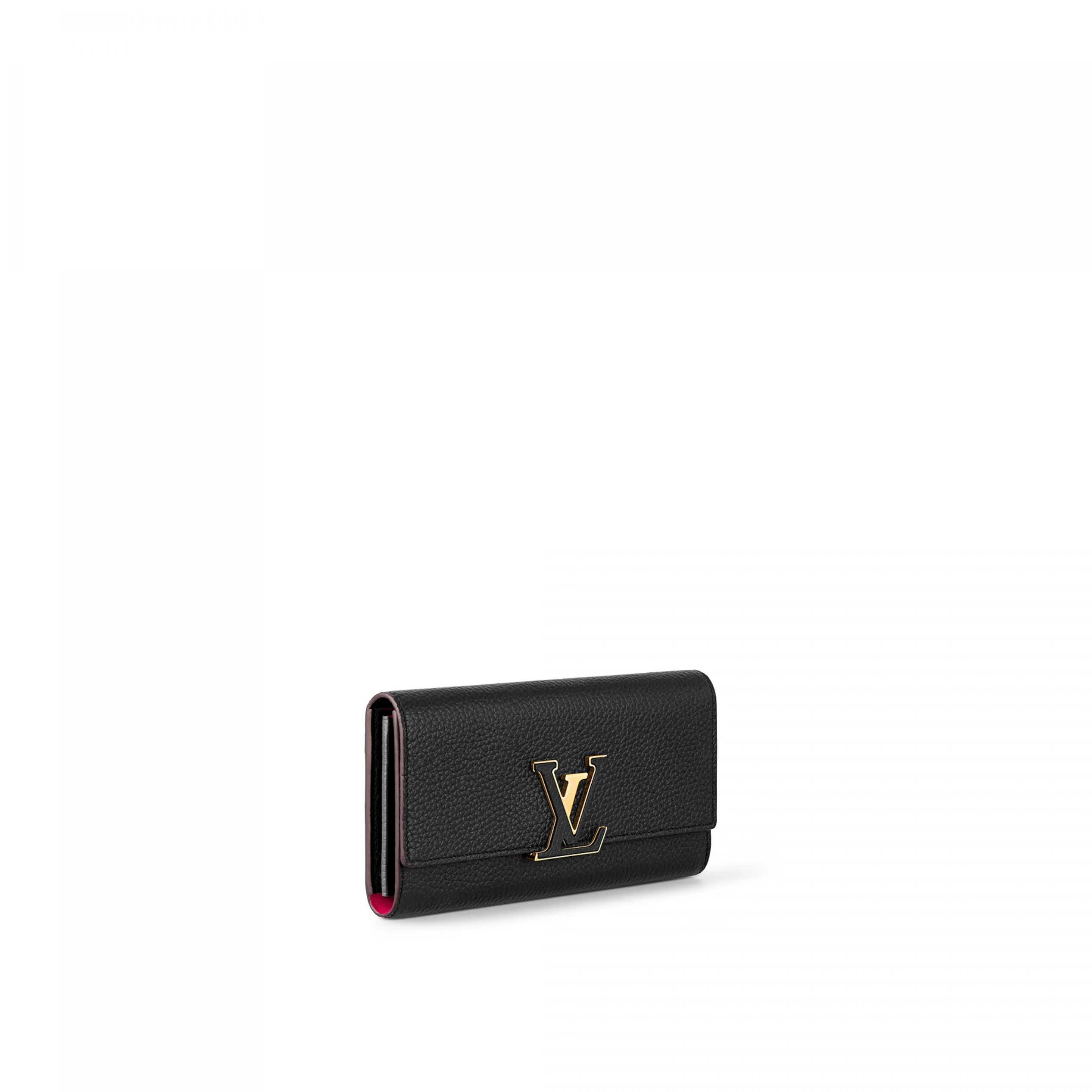 Replica bags lv Louis Vuitton M61248 Capucines Wallet Black