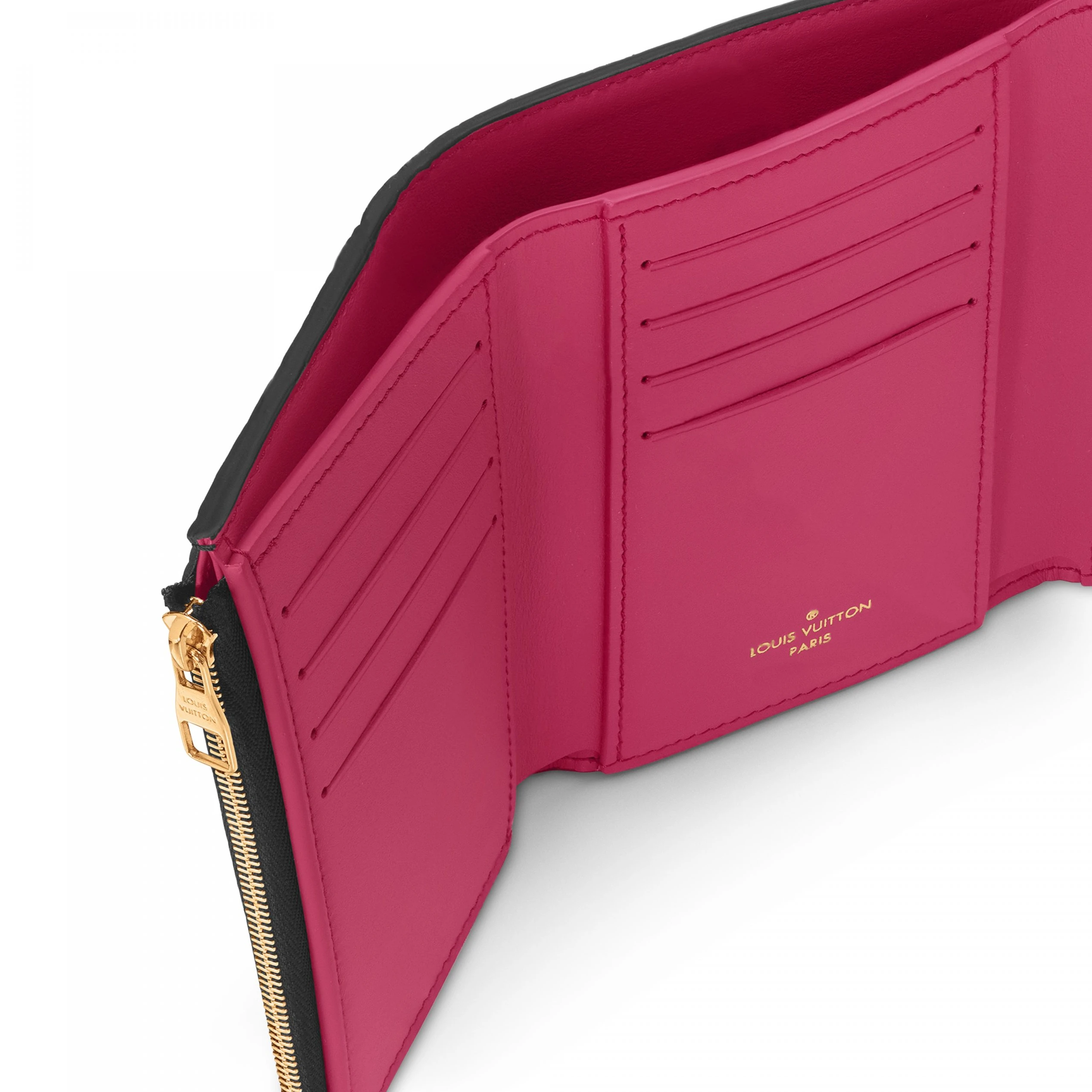 Replica bags lv Louis Vuitton M62157 Capucines Compact Wallet Black Pink
