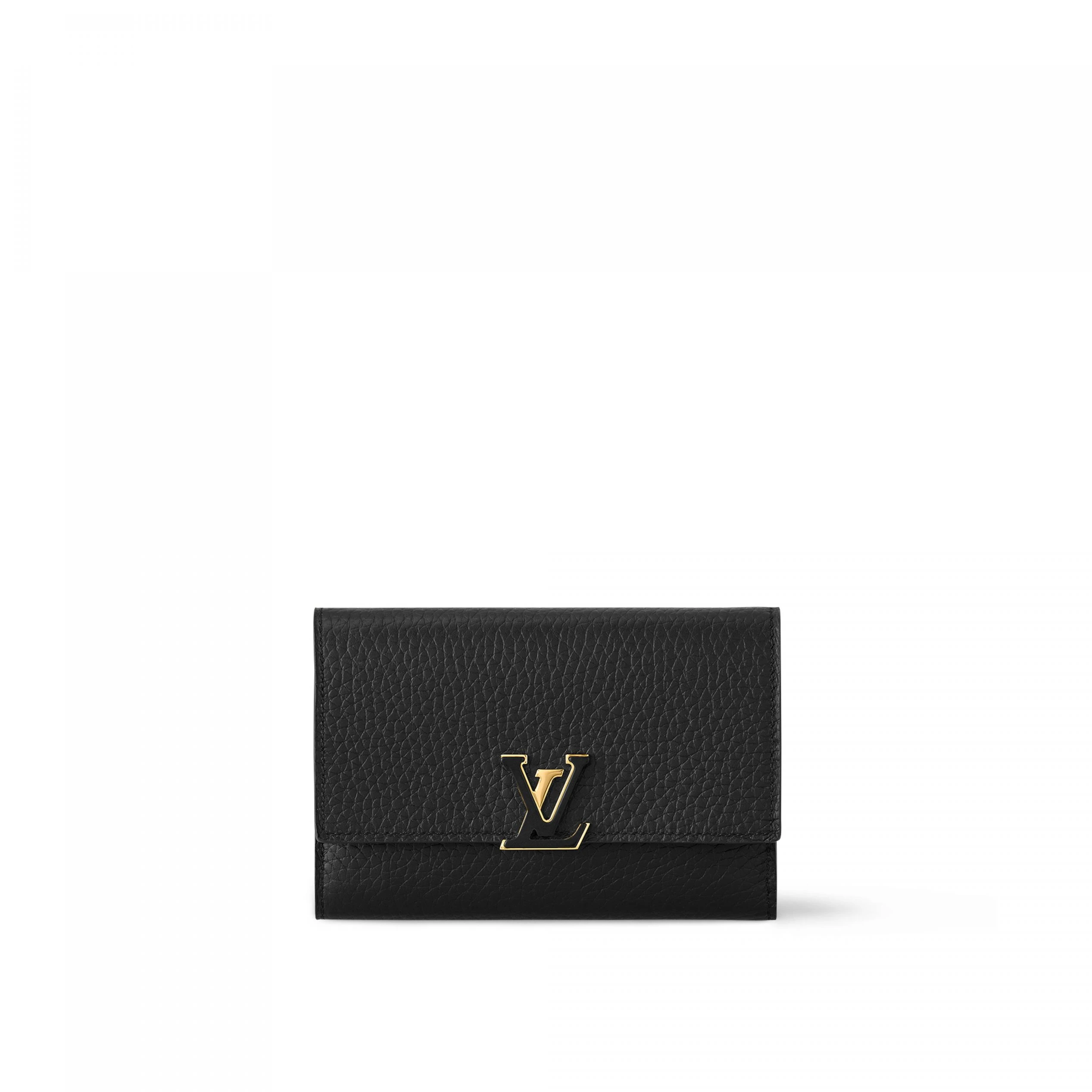 Louis Vuitton M62157 Capucines Compact Wallet Black Pink