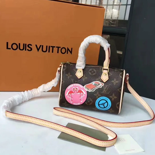 Louis vuitton locations Louis Vuitton M62208 Nano Speedy Crossbody Bag Monogram Canvas