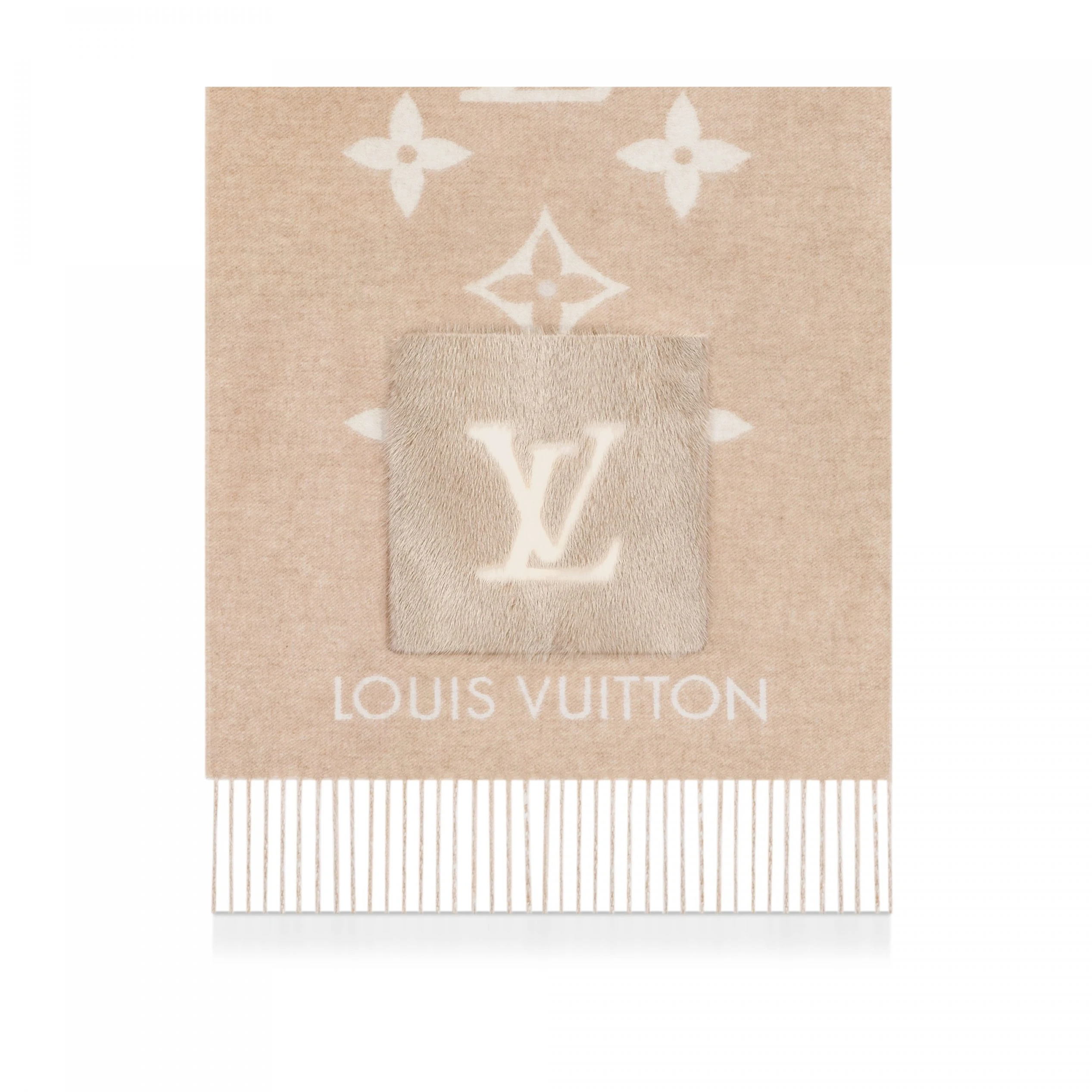 Top lv Louis Vuitton M74354 Cold Reykjavik Beige Scarf
