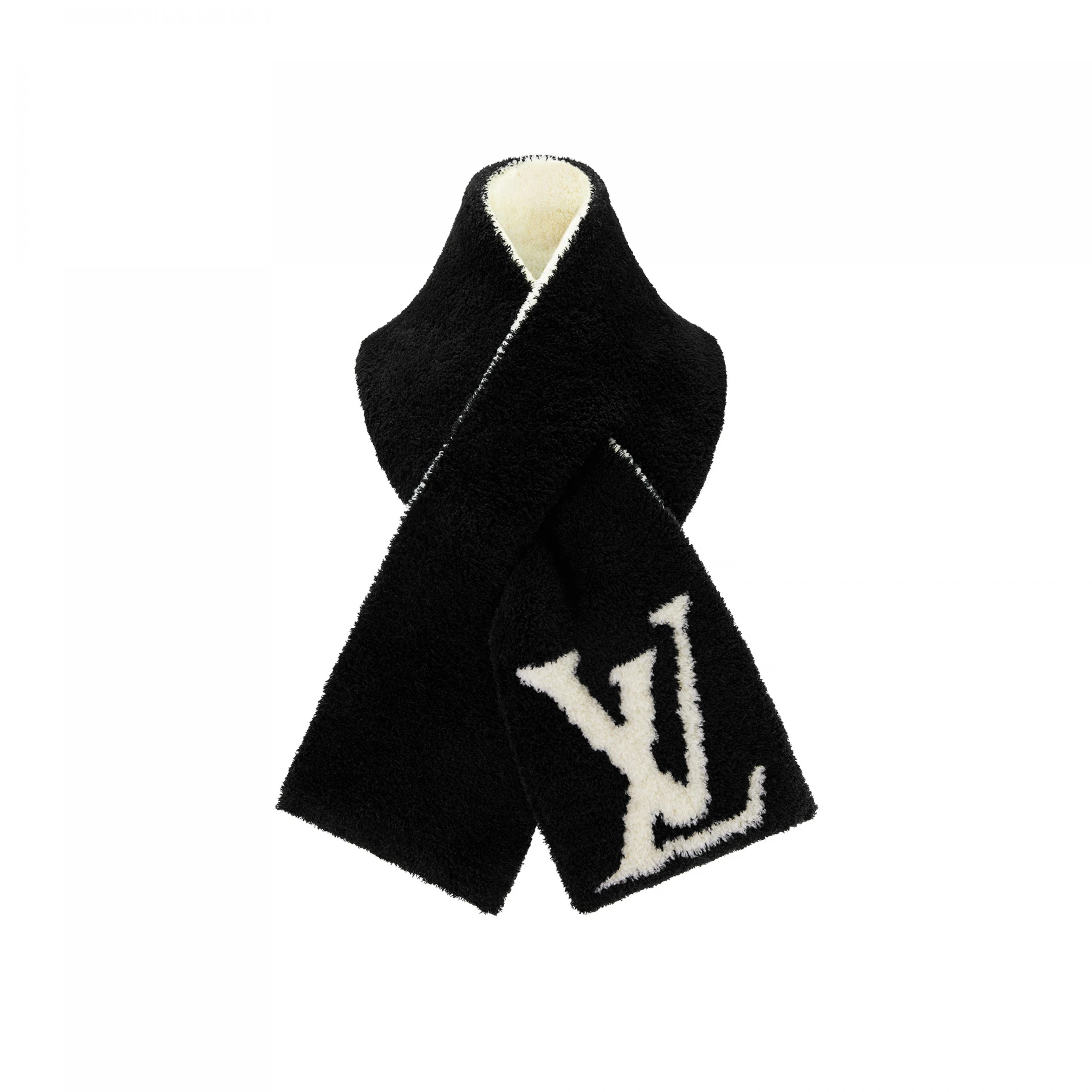 Louis Vuitton M79399 Comfy Black White Scarf