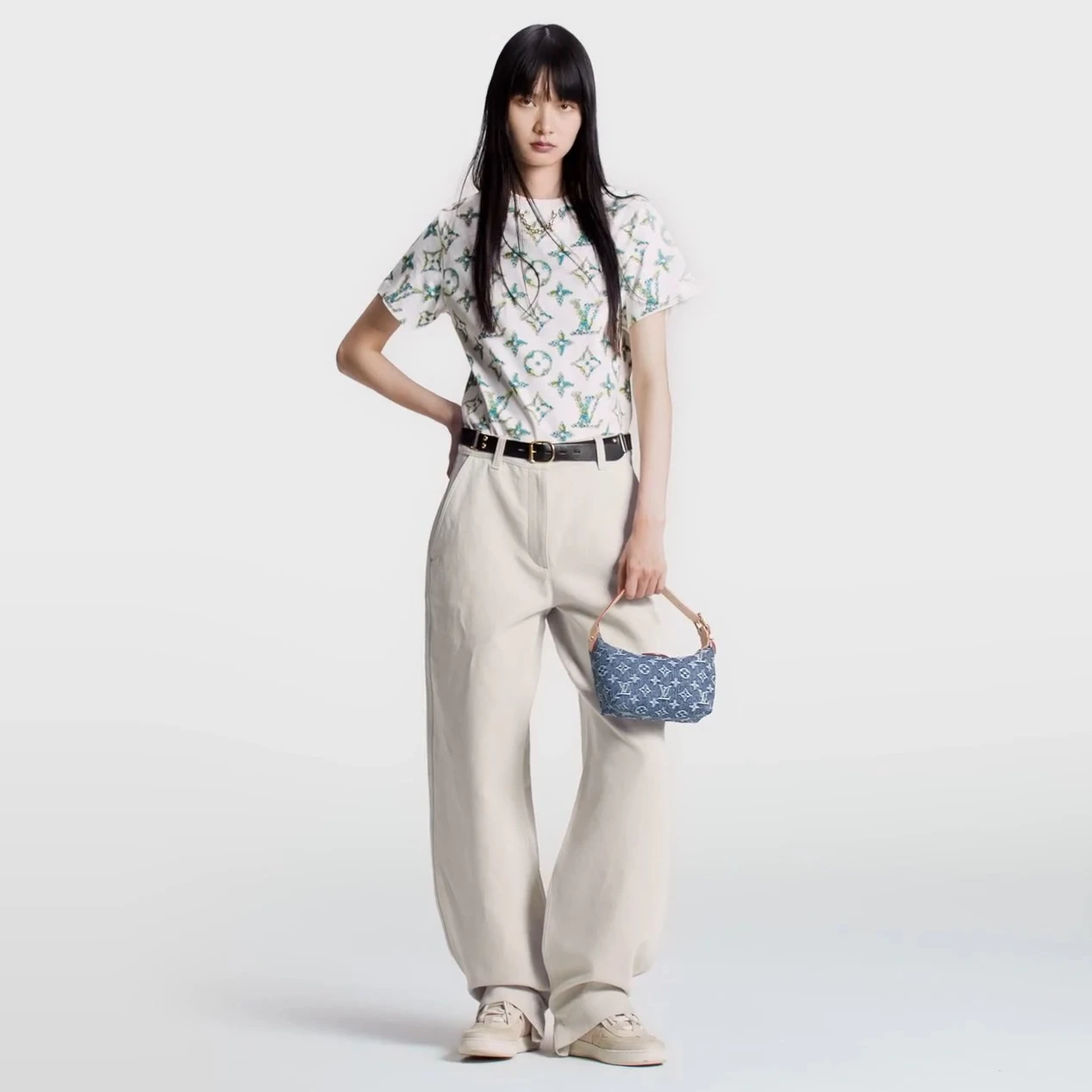 Lv belts replica Louis Vuitton M82949 Hills Pochette Denim Blue