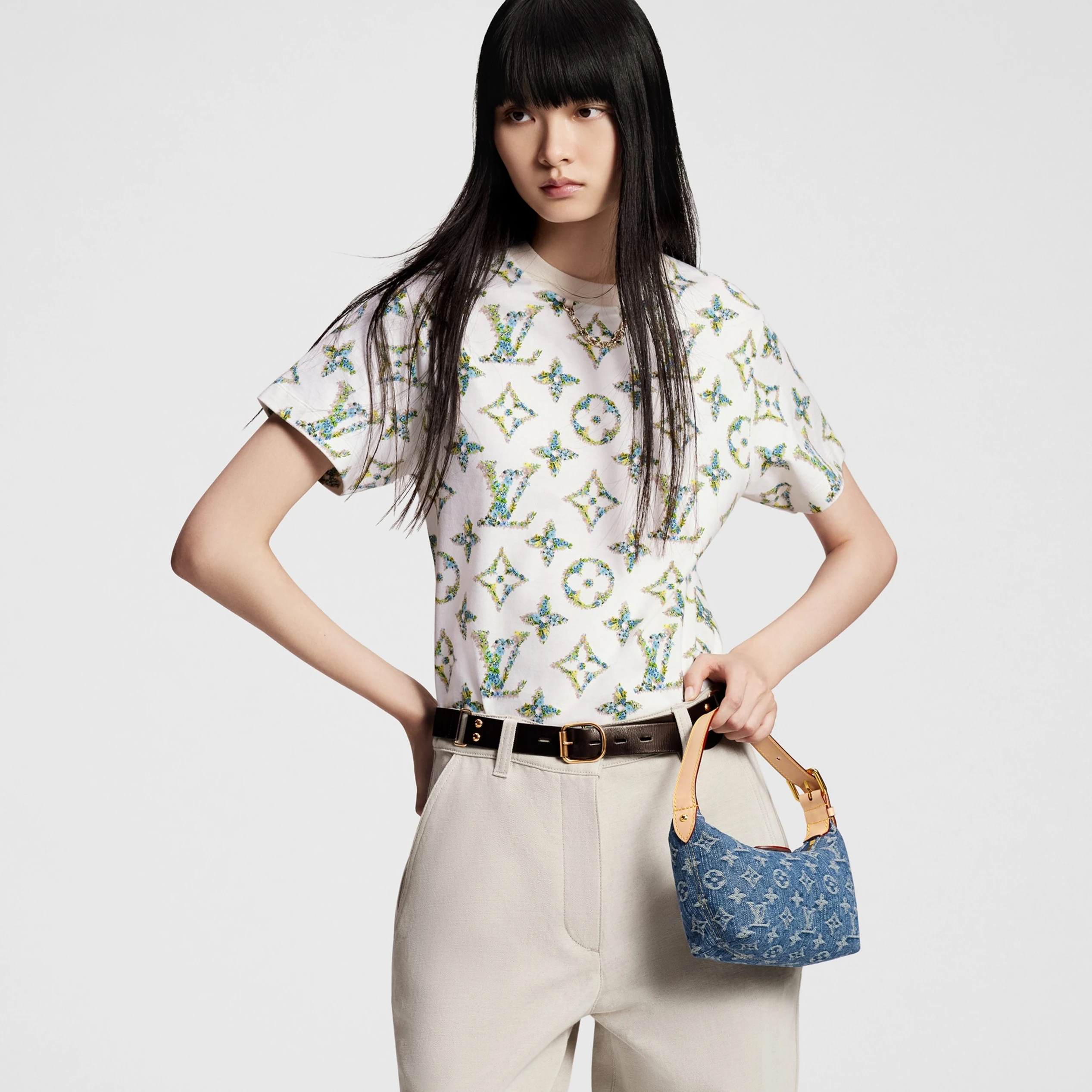 Lv belts replica Louis Vuitton M82949 Hills Pochette Denim Blue