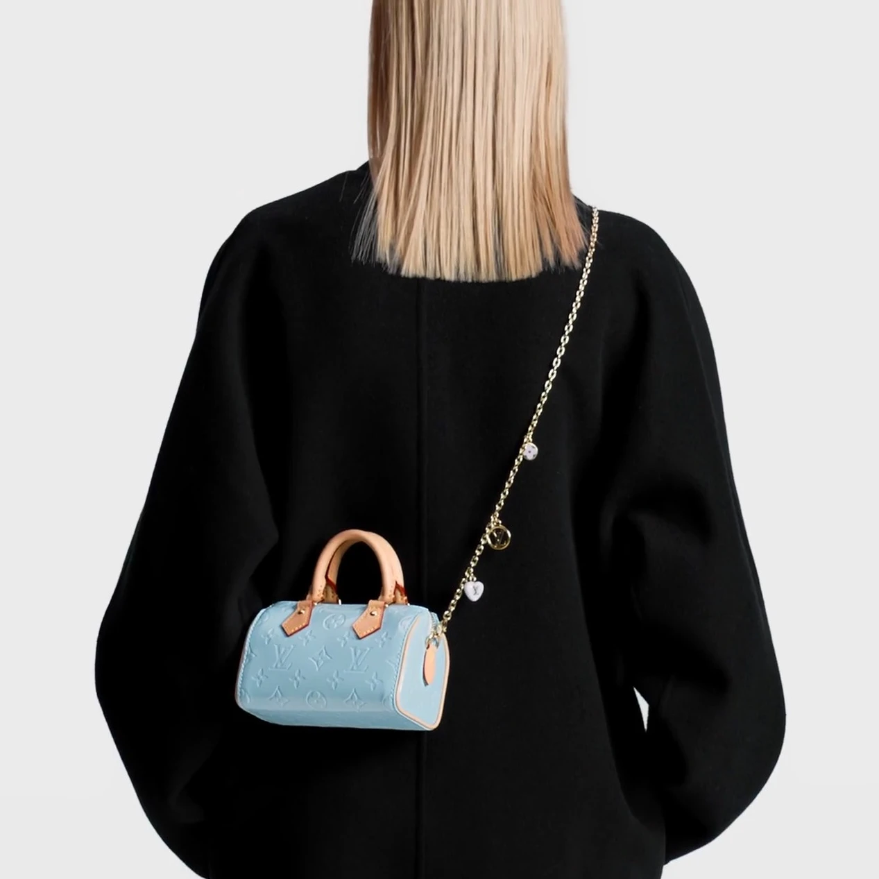 Replica bags lv Louis Vuitton M83000 Nano Speedy Sky Blue