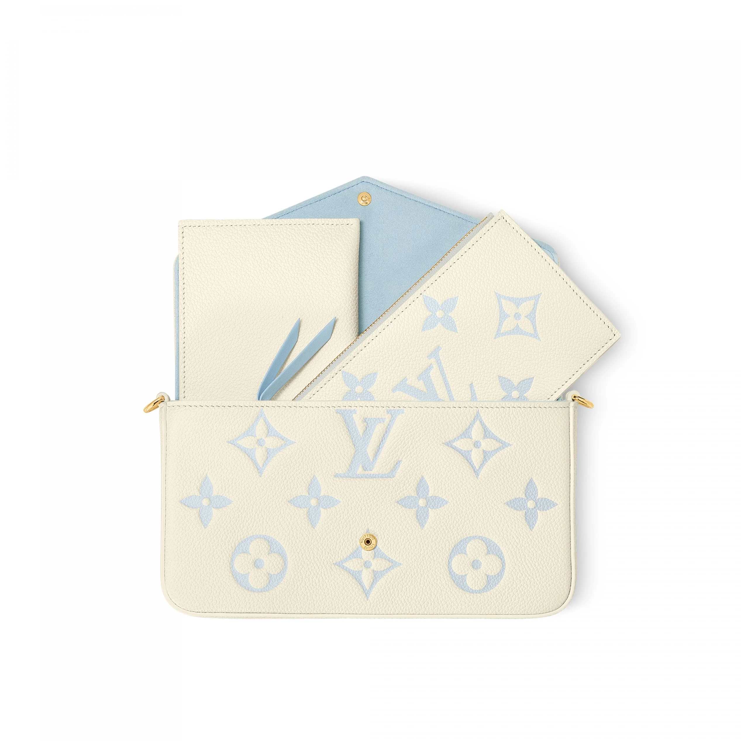Top lv Louis Vuitton M83025 Félicie Pochette Candy Blue