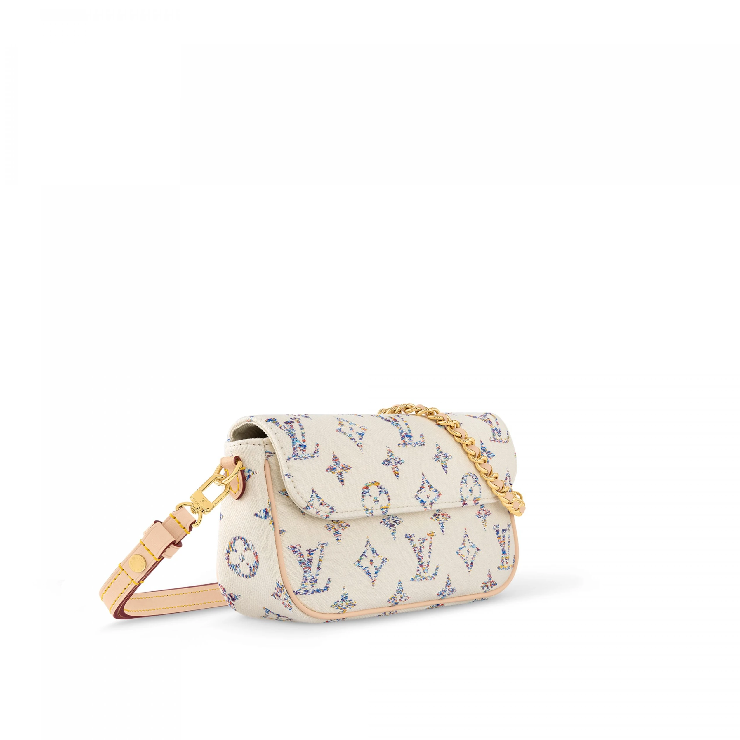 Lv belts replica Louis Vuitton M83499 Wallet on Chain Ivy Multicolor White