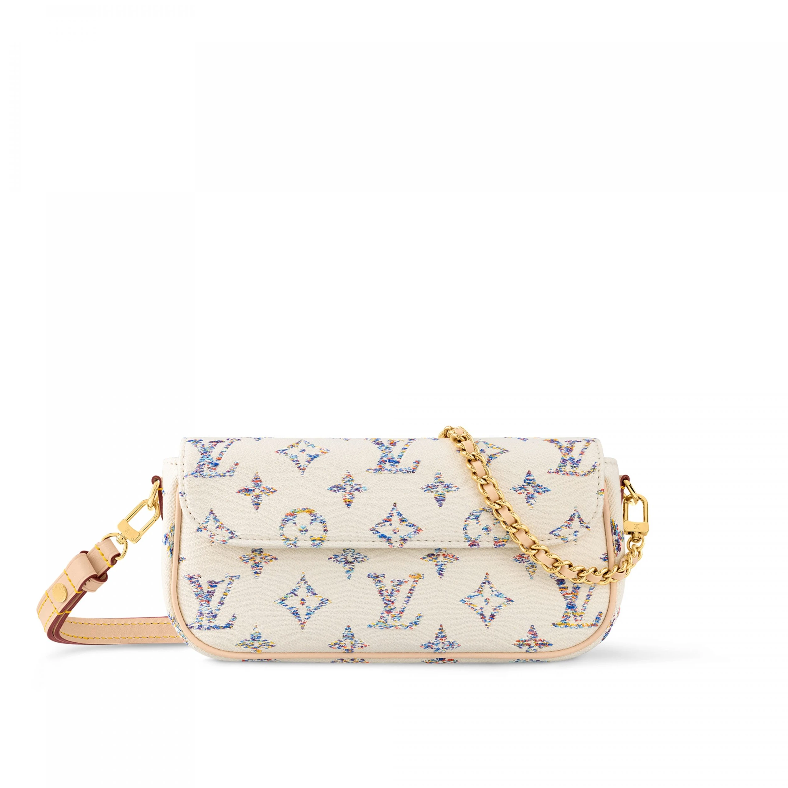 Louis Vuitton M83499 Wallet on Chain Ivy Multicolor White