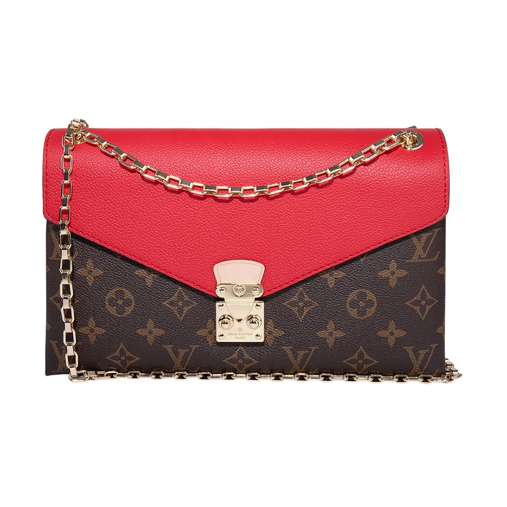 Replica bags lv Louis Vuitton Monogram Canvas Pallas Chain M41201 Cerise