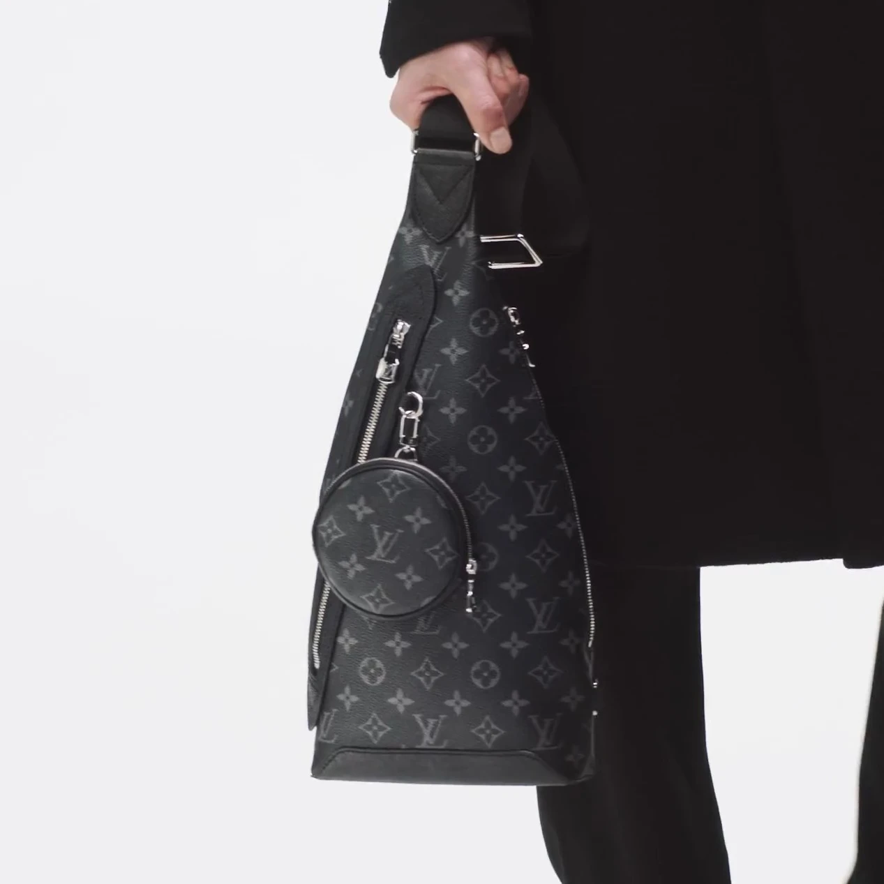 Top lv Louis Vuitton Monogram Eclipse M30936 Duo Slingbag