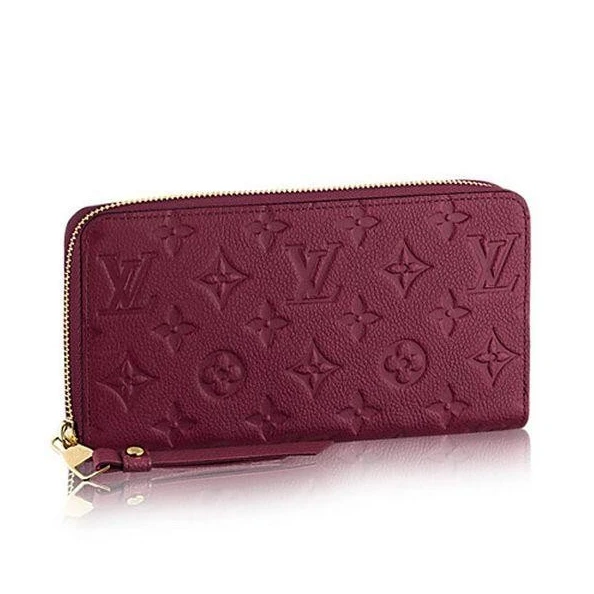 Replica bags Louis Vuitton Monogram Empreinte Leather Zippy Wallet M60549 Aur