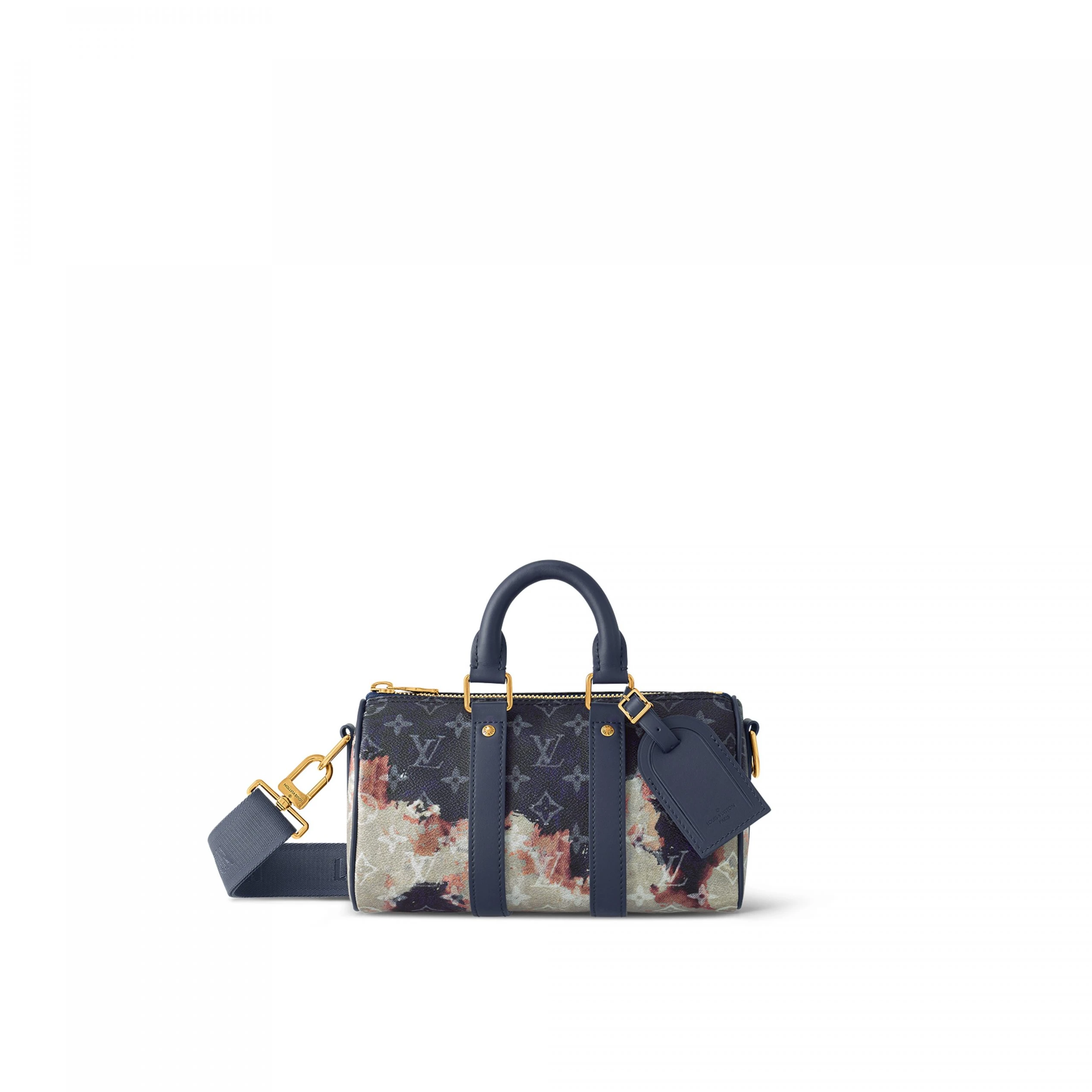 Louis Vuitton Monogram Ink Blue M46804 Keepall Bandoulière 25