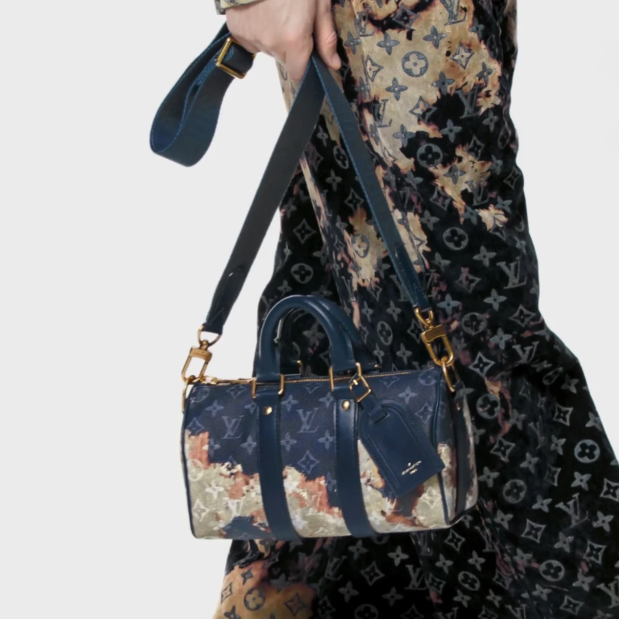 Mythick.ru Louis Vuitton Monogram Ink Blue M46804 Keepall Bandoulière 25
