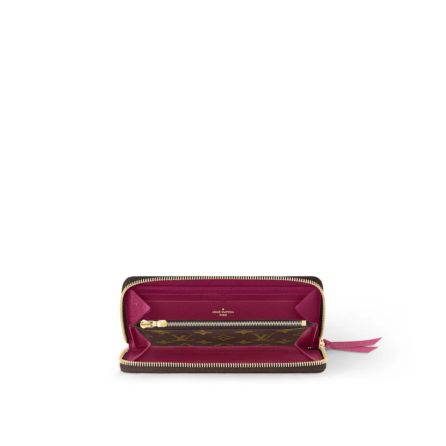Louis vuitton locations Louis Vuitton Monogram M60742 Clémence Wallet Fuchsia