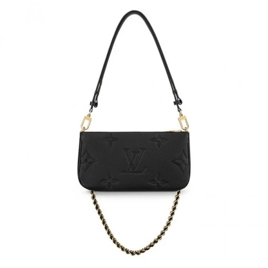 Top lv Louis Vuitton Multi Pochette Accessoires Cream M46568 Black M80399