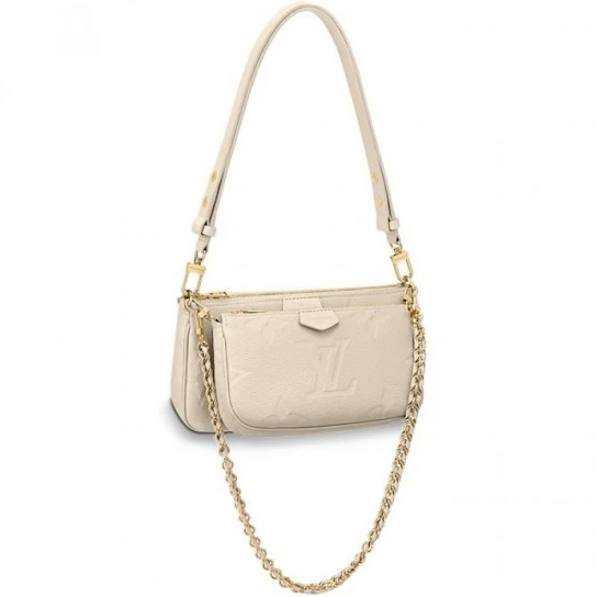 Top lv Louis Vuitton Multi Pochette Accessoires Cream M46568 Black M80399