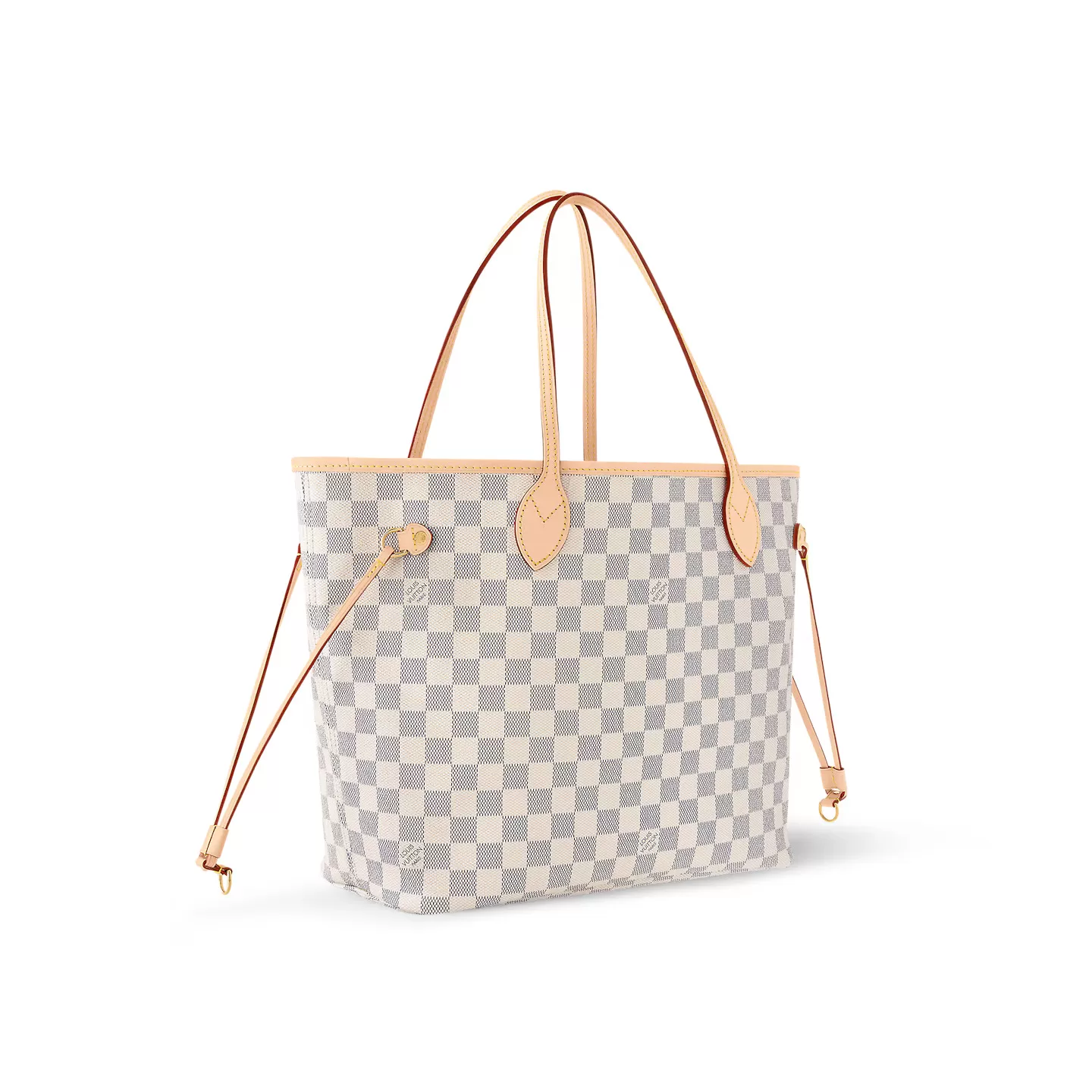Louis vuitton locations Louis Vuitton N40603 Neverfull MM Rose Ballerine Damier Azur Canvas