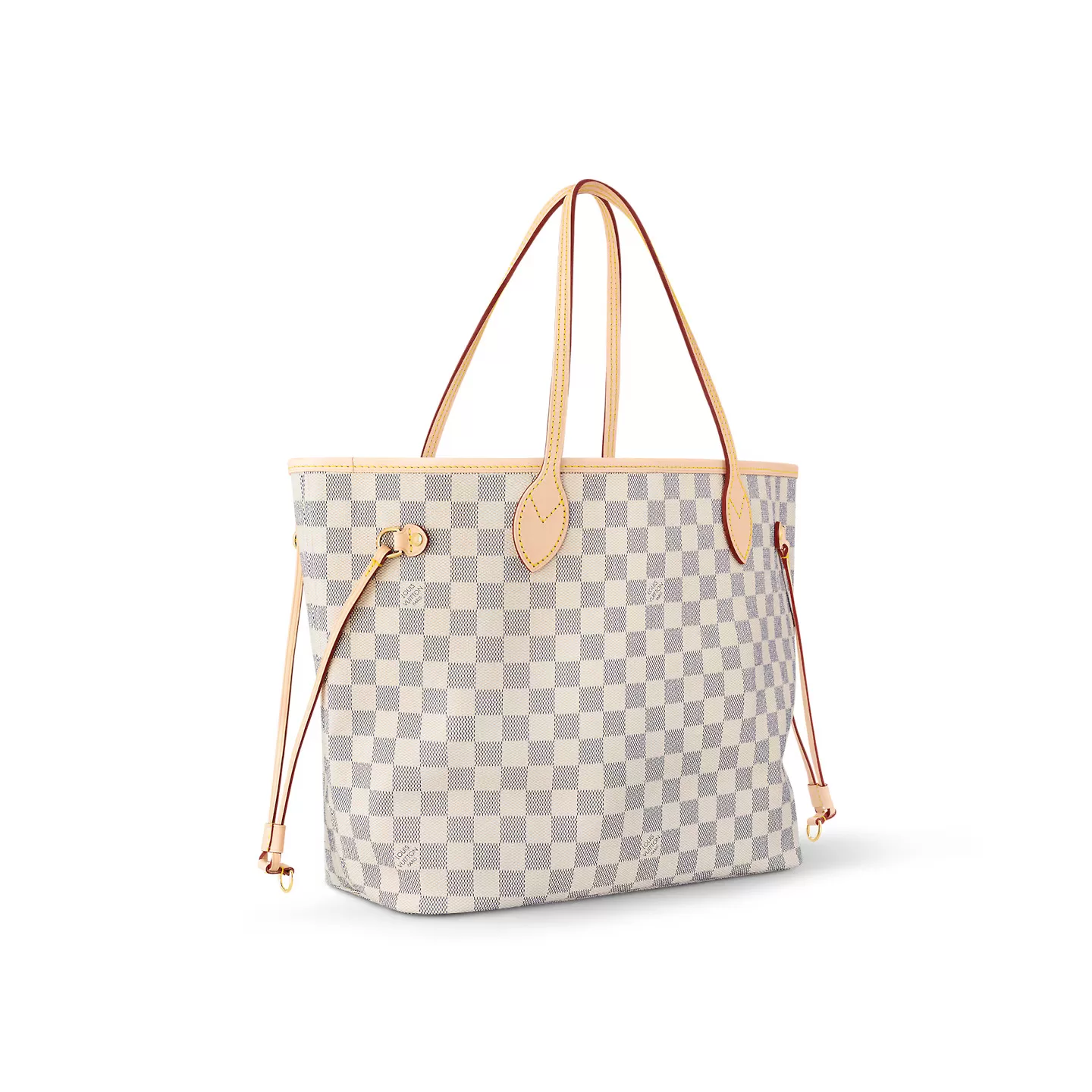 Louis vuitton locations Louis Vuitton N40604 Neverfull MM Rose Ballerine Damier Azur Canvas