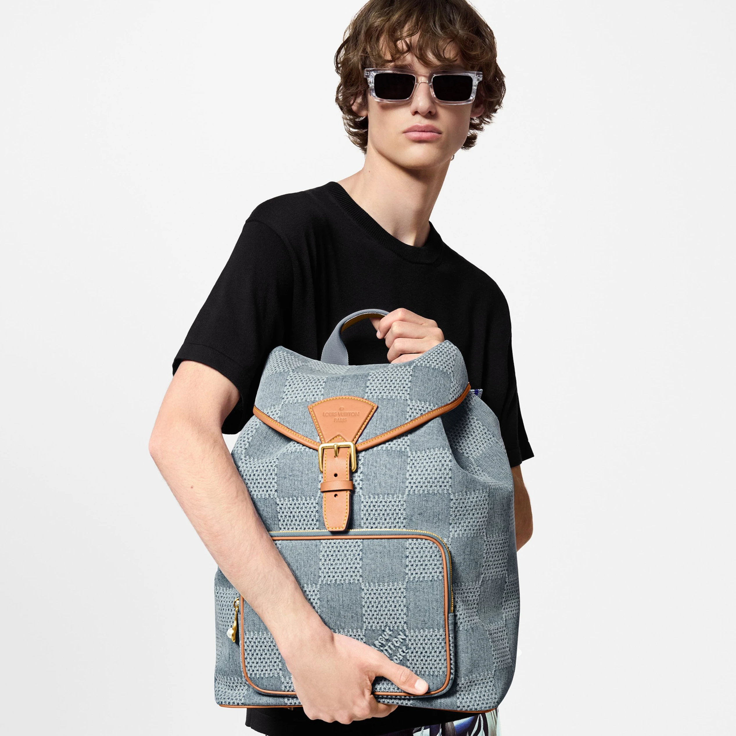 Mythick Louis Vuitton N40708 Montsouris Backpack Damier Blue