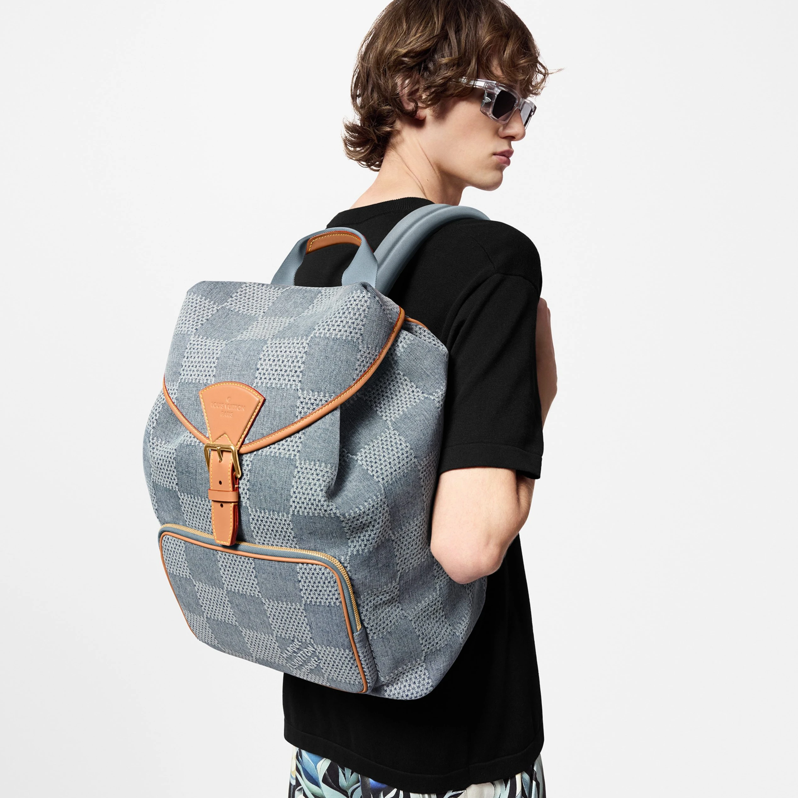 Mythick Louis Vuitton N40708 Montsouris Backpack Damier Blue