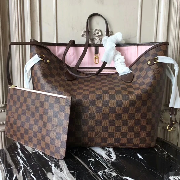 Louis vuitton locations Louis Vuitton N41603 Neverfull MM Shoulder Bag Damier Ebene Canvas