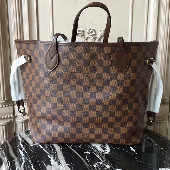Louis vuitton locations Louis Vuitton N41603 Neverfull MM Shoulder Bag Damier Ebene Canvas