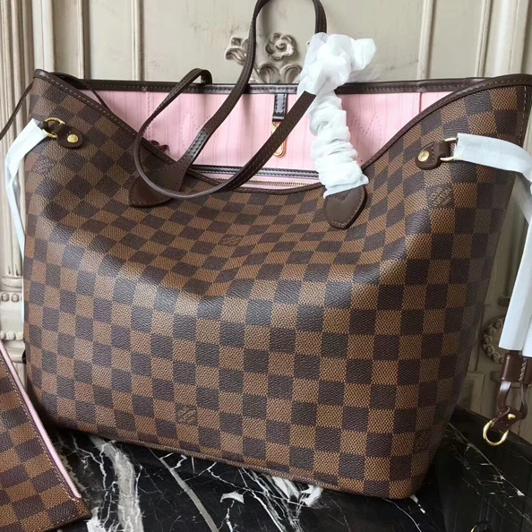 Louis vuitton locations Louis Vuitton N41603 Neverfull MM Shoulder Bag Damier Ebene Canvas