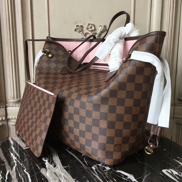 Louis vuitton locations Louis Vuitton N41603 Neverfull MM Shoulder Bag Damier Ebene Canvas