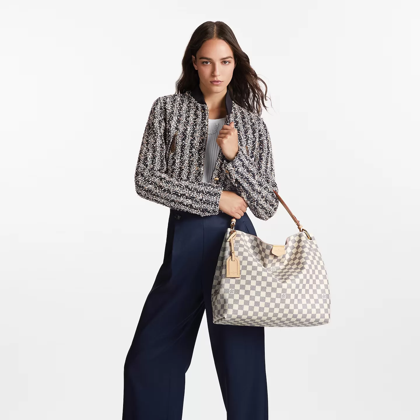 Replica bags lv Louis Vuitton N42233 Graceful MM Damier Azur