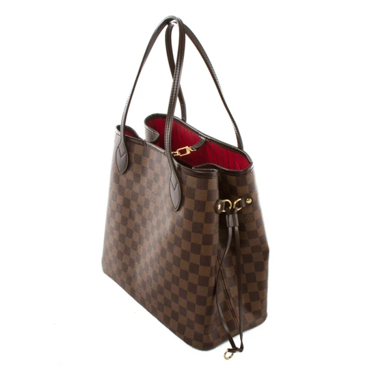 Replica bags lv Louis Vuitton N51105 Neverfull MM Shoulder Bag Damier Ebene Canvas