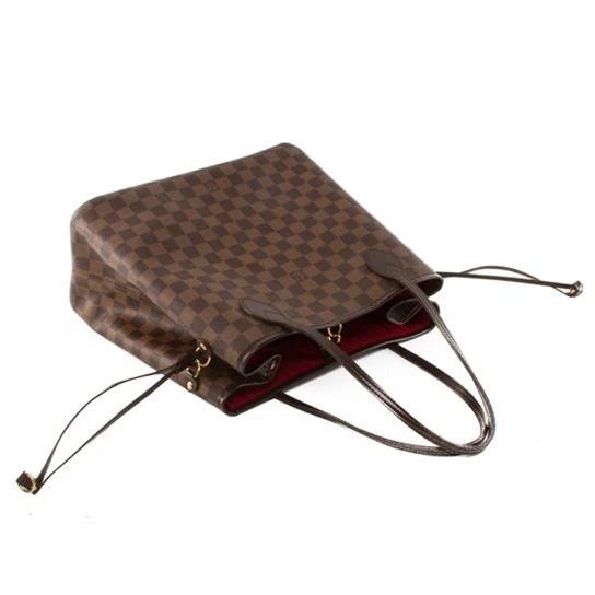 Replica bags lv Louis Vuitton N51105 Neverfull MM Shoulder Bag Damier Ebene Canvas