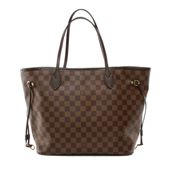 Replica bags lv Louis Vuitton N51105 Neverfull MM Shoulder Bag Damier Ebene Canvas