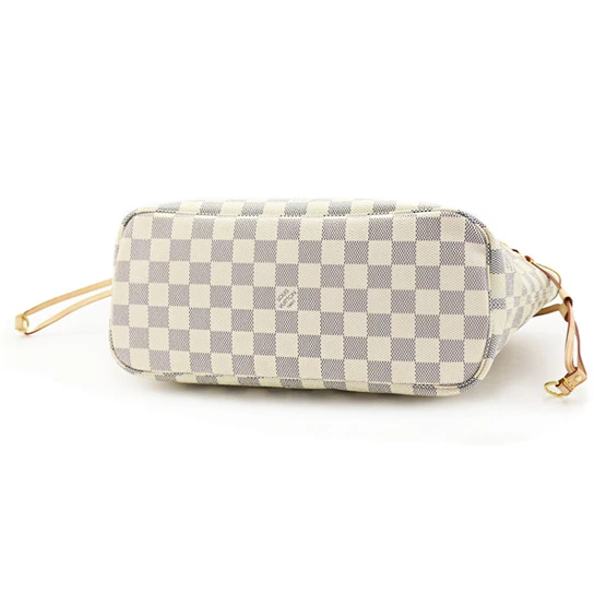 Replica bags lv Louis Vuitton N51110 Neverfull PM Shoulder Bag Damier Azur Canvas