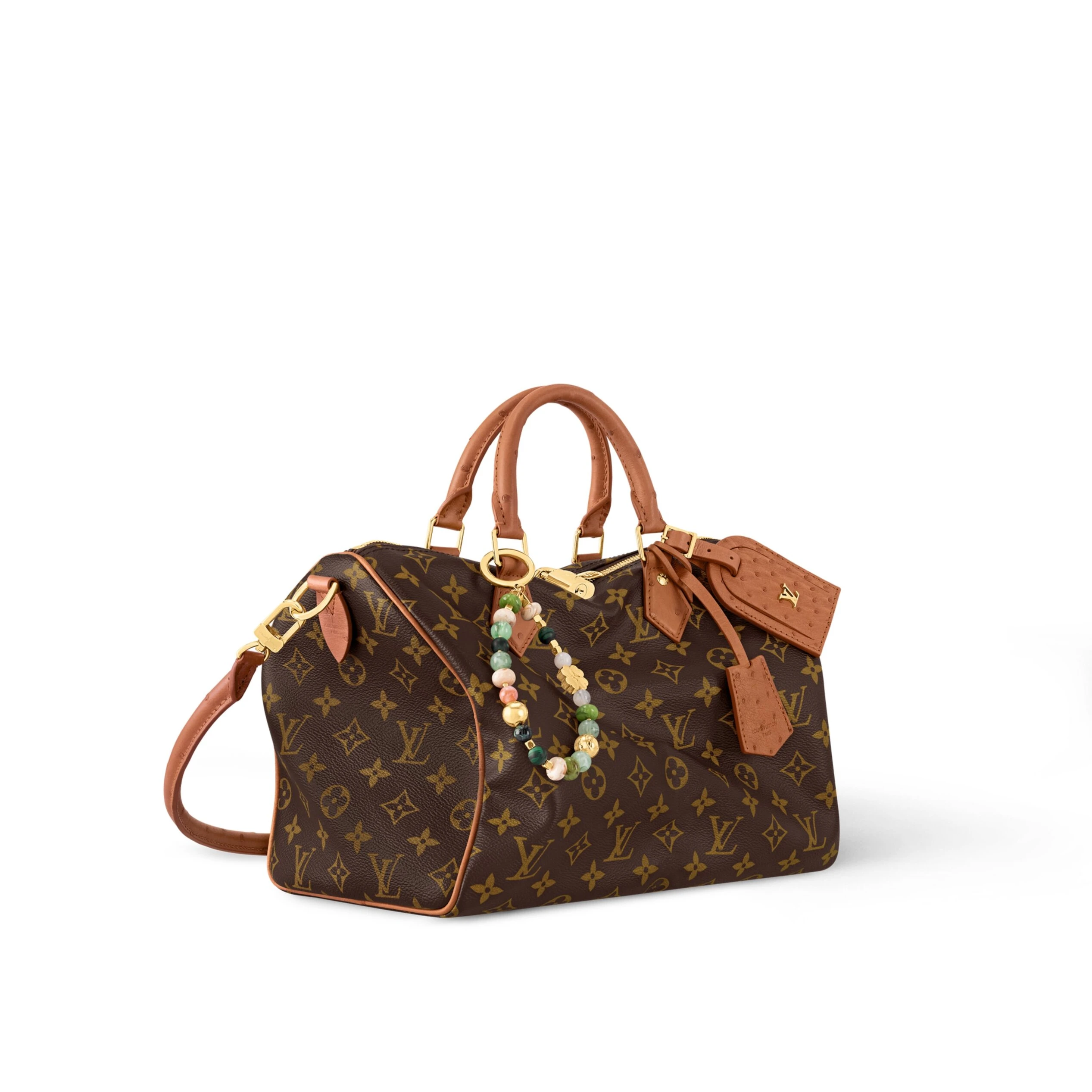 Top lv Louis Vuitton N87212 Speedy Soft 30 Boho Monogram Tan