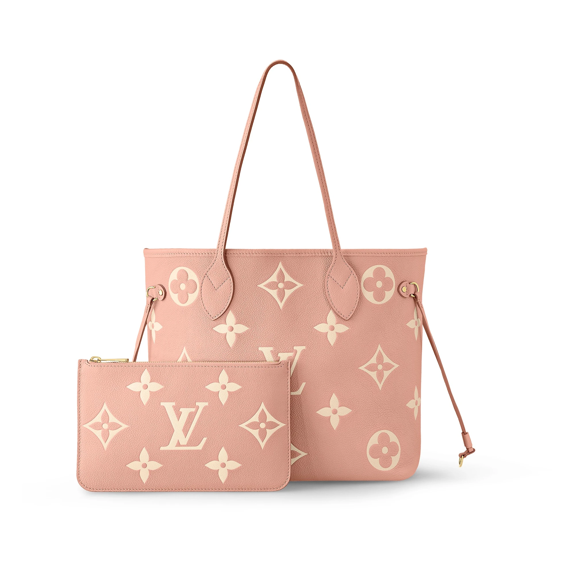 Lv belts replica Louis Vuitton Neverfull MM M46329 Trianon Pink   Cream