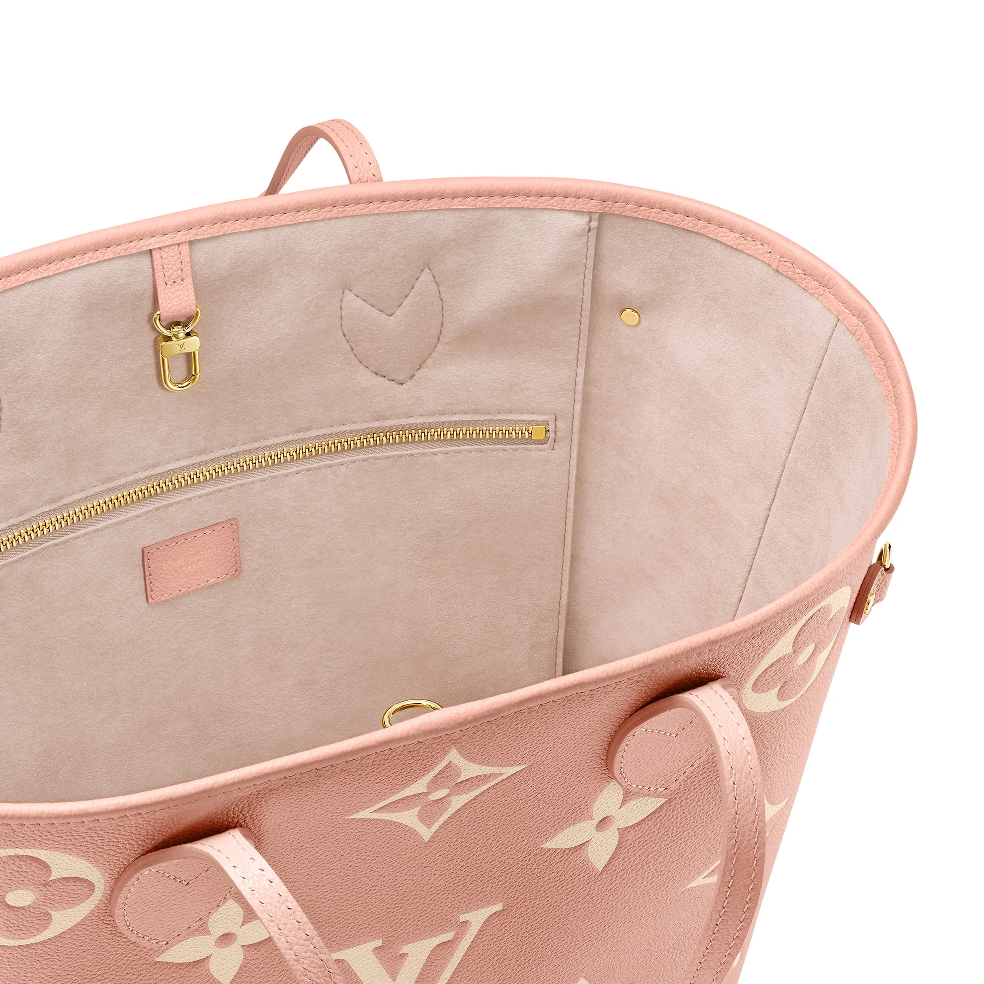 Lv belts replica Louis Vuitton Neverfull MM M46329 Trianon Pink   Cream