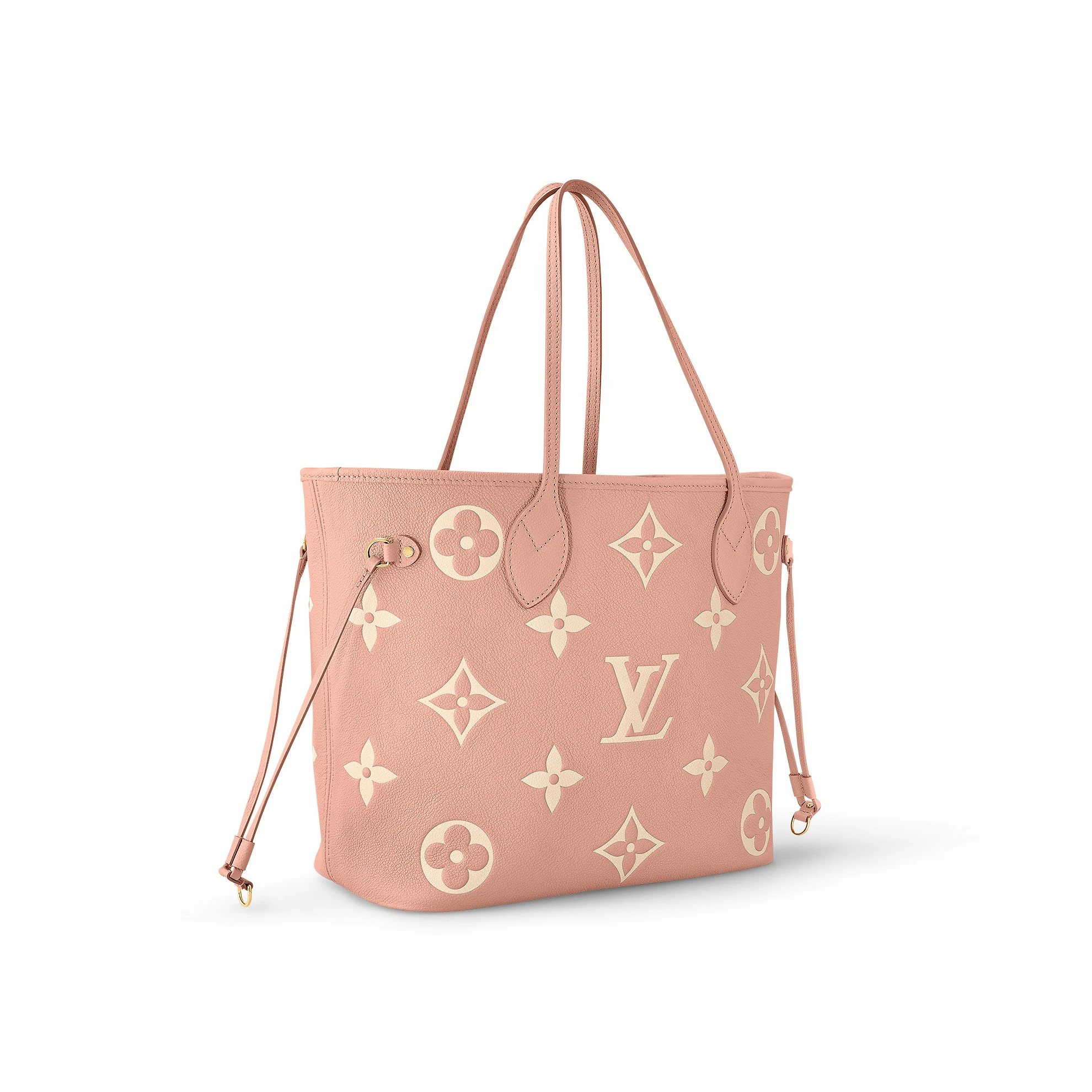 Lv belts replica Louis Vuitton Neverfull MM M46329 Trianon Pink   Cream