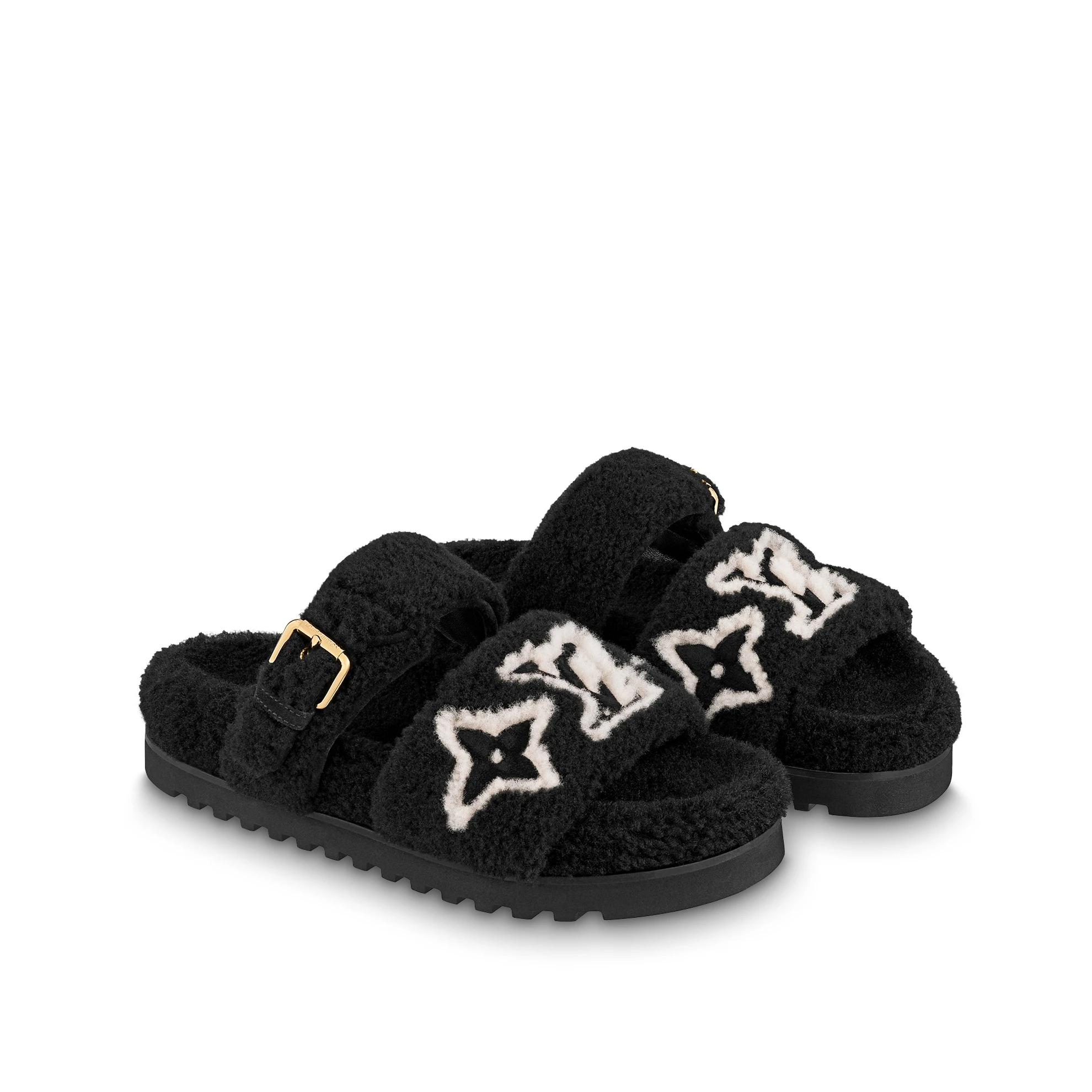 Mythick ru Louis Vuitton Paseo Flat Comfort Mules Black 1AACR9