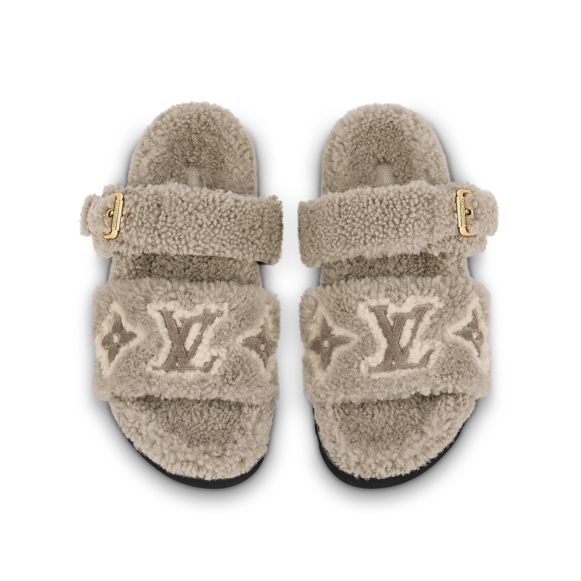 Top lv Louis Vuitton Paseo Flat Comfort Mules Nude 1AACSC