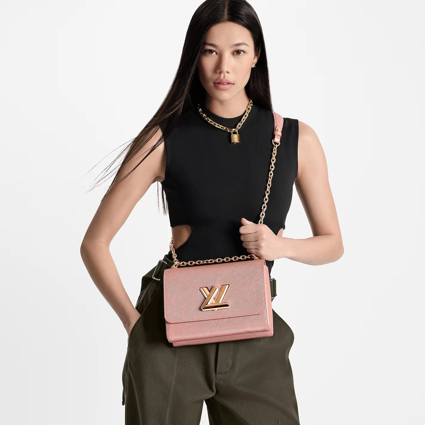 Lv belts replica Louis Vuitton Rose Blossom Pink M21313 Twist MM