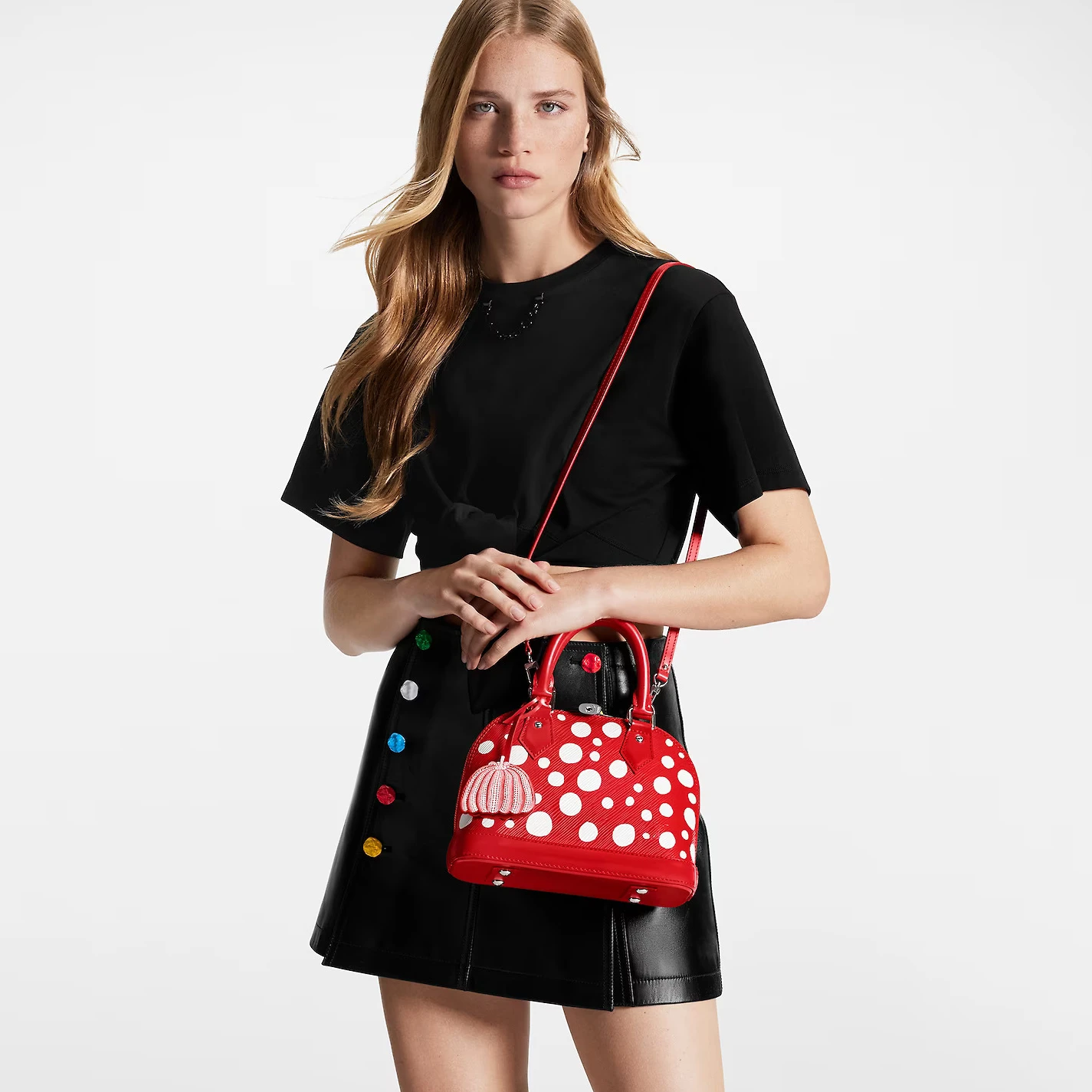 Top lv Louis Vuitton Rouge Blanc M21698 LV x YK Alma BB