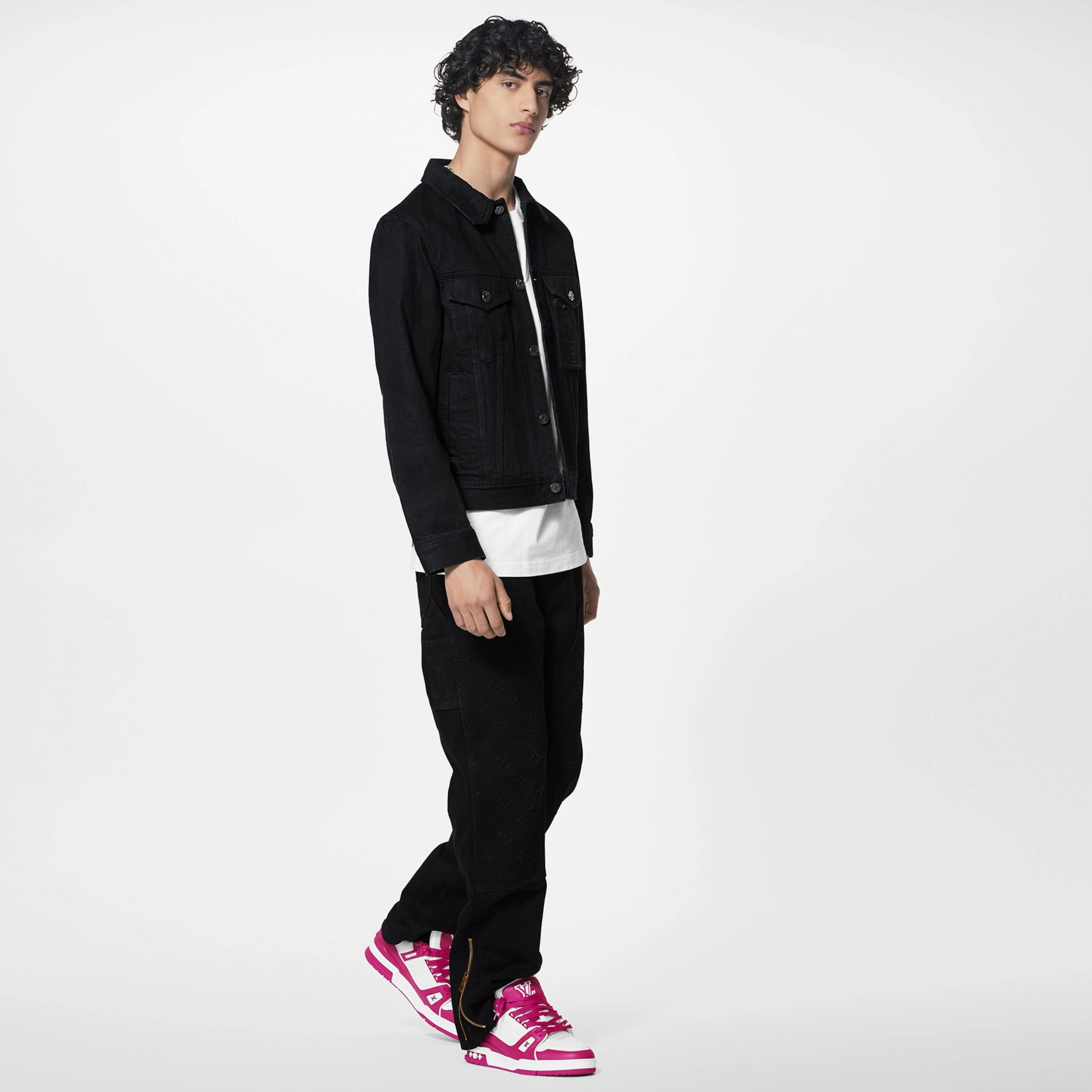 Top lv Louis Vuitton Trainer Sneaker Fuchsia 1ABOF2